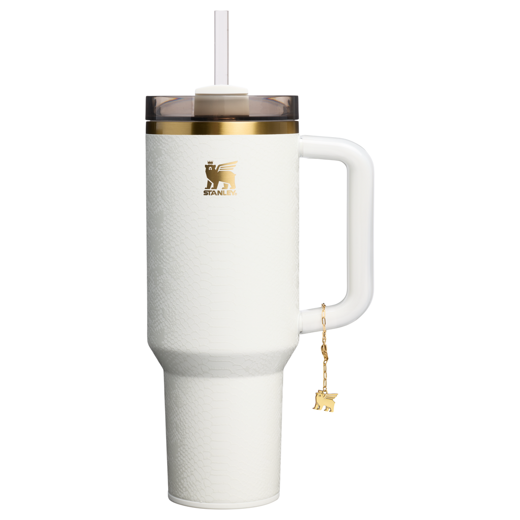 Double-Wall Vacuum The Quencher Luxe H2.0 Flowstate Tumbler D170A - 40oz Large Capacity Car-Cup Friendly Quencher - Pale Stone Snakeskin