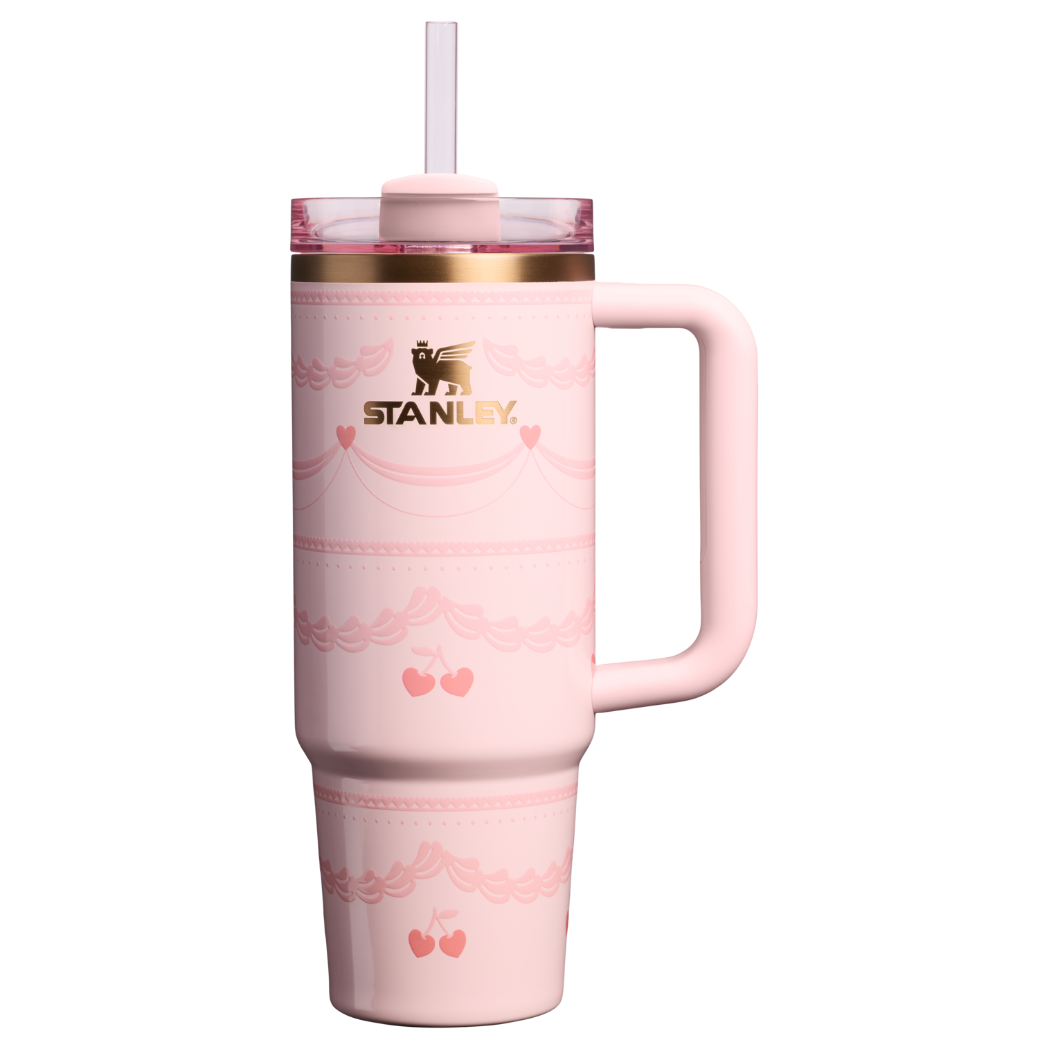 Large Capacity The Valentine’s Day Quencher H2.0 Flowstate Tumbler D232U - FlowState 3-Position Lid Insulated Travel Mug - Pink Velvet Cake