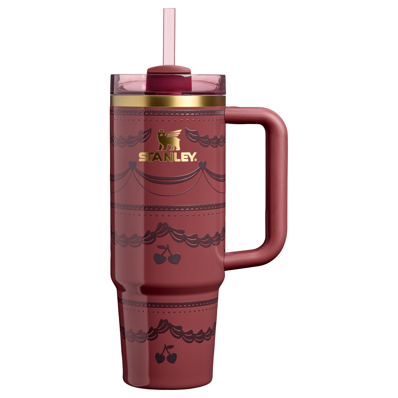 Large Capacity The Valentine’s Day Quencher H2.0 Flowstate Tumbler D232U - FlowState 3-Position Lid Insulated Travel Mug - Red Velvet Cake