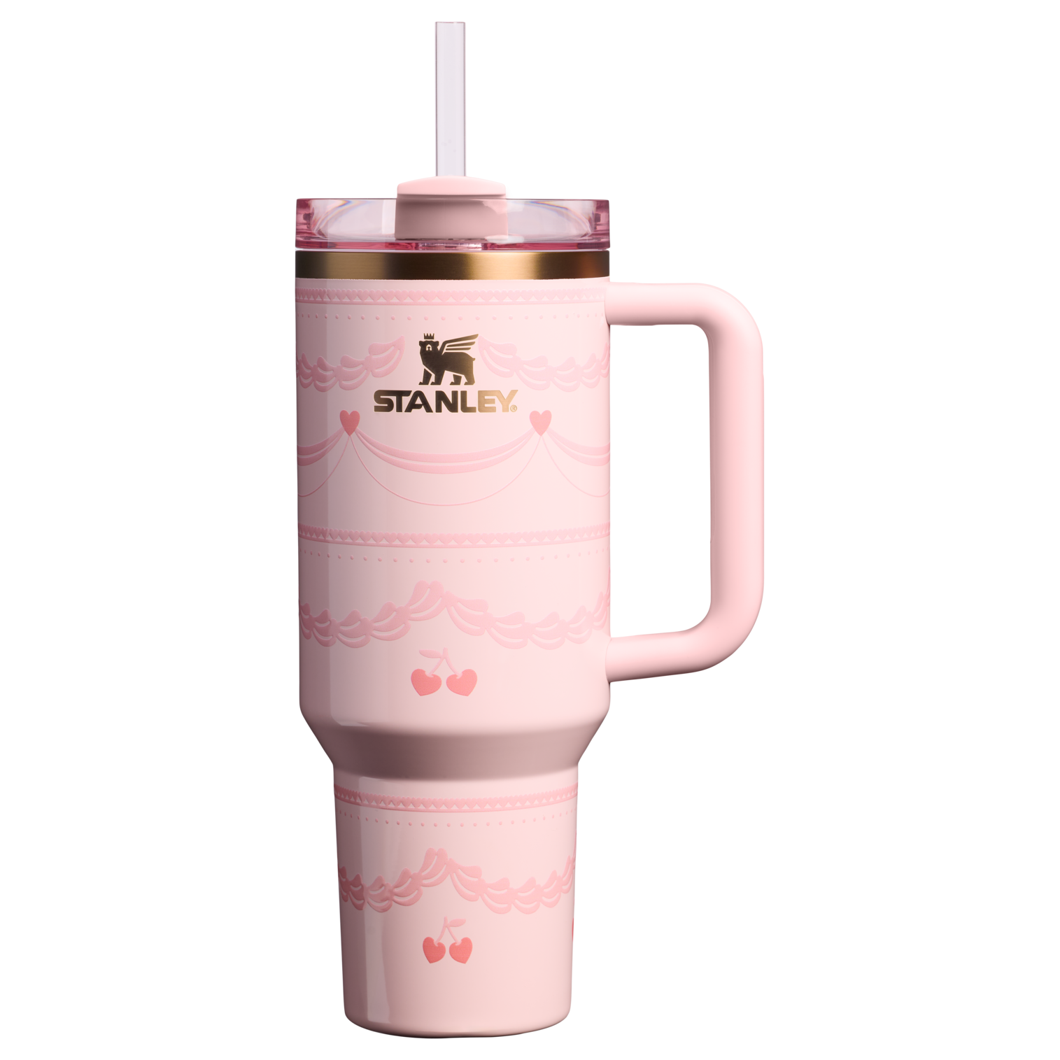 Insulated Travel The Valentine’s Day Quencher H2.0 Flowstate Tumbler D231T - 40oz Large Capacity Car-Cup Friendly Quencher - Pink Velvet Cake