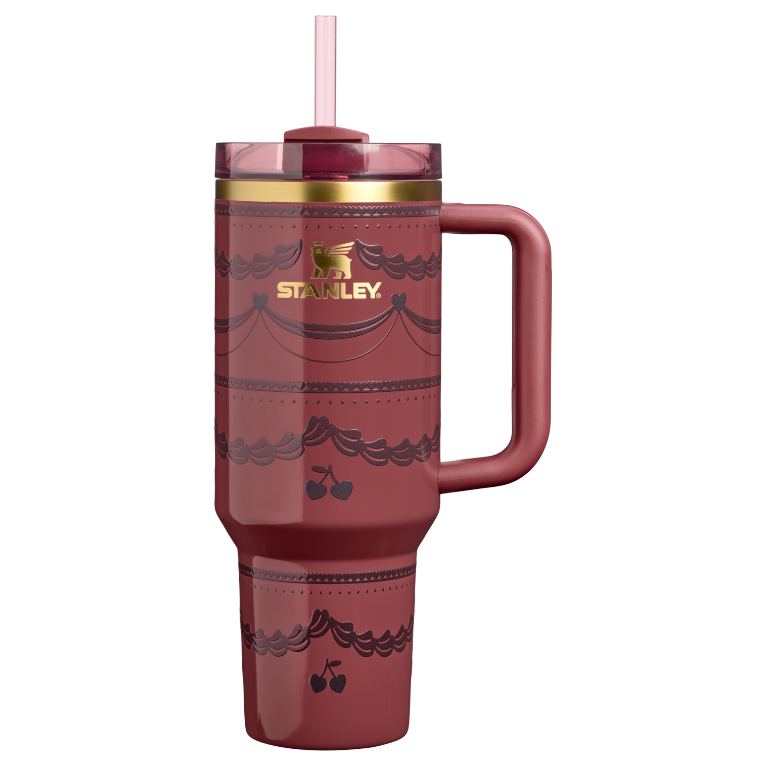 Insulated Travel The Valentine’s Day Quencher H2.0 Flowstate Tumbler D231T - 40oz Large Capacity Car-Cup Friendly Quencher - Red Velvet Cake