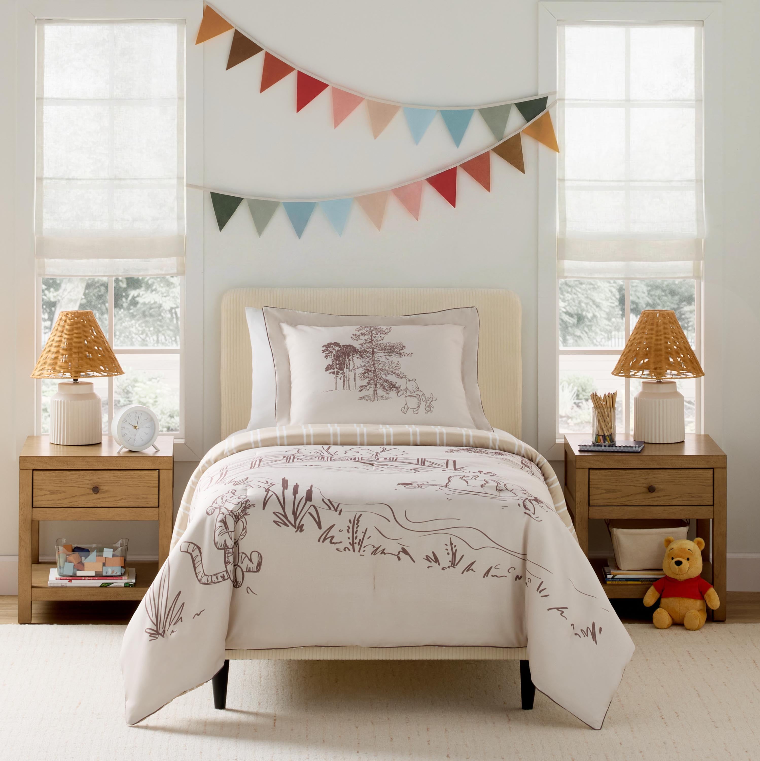 Fluffy Down Alternative Kids 2 Piece Khaki Comforter and Sham Bedding Set, Twin/Full - Luxurious Quilted Duvet Cover Set - Default Title