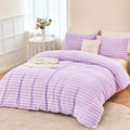 Luxurious Quilted Fleece Twin Comforter Set, Light Purple Super Soft Furry Plush Bedding, Luxury Fluffy Fuzzy Heavy Bed Set for Winter ... - Hypoallergenic Ultra-Fluffy Quilt for Winter - Default Title