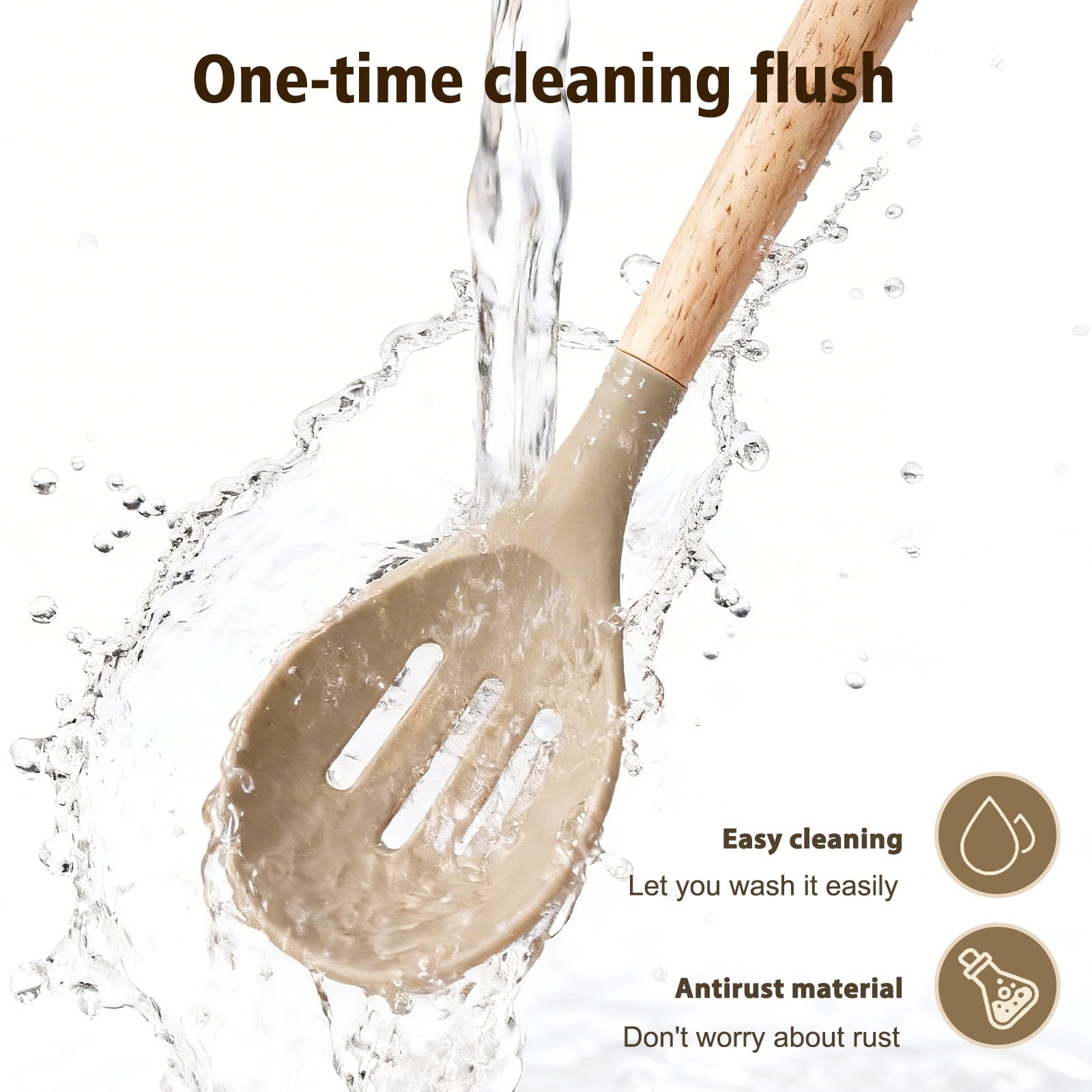 Durable Steel Silicone Cooking Utensils Set, Heat Resistant Kitchen Tools, 36 PCS Non-Stick Silicone Cooking Kitchen Utensils, Khaki - Heavy Duty Stainless Steel Kitchen Shears Detail