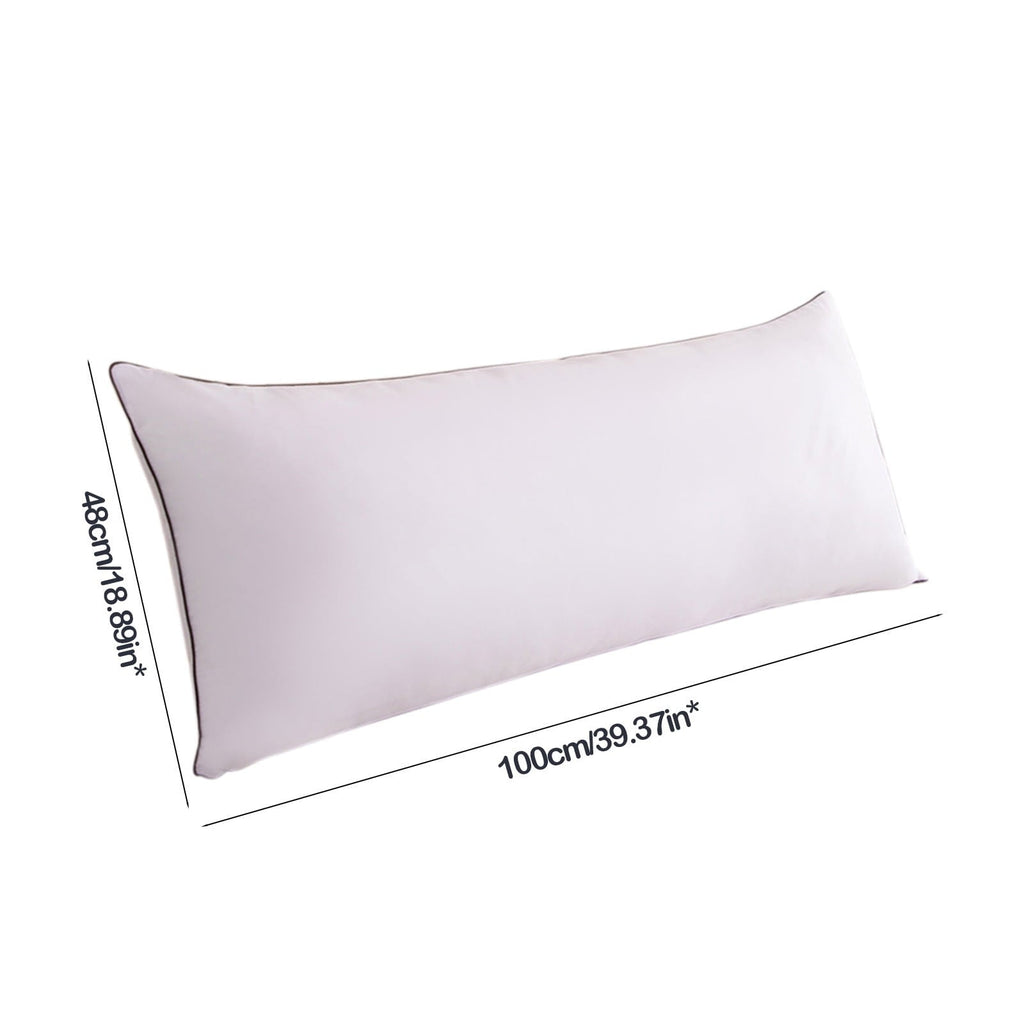 Decorative Plump Long Pillows For Bed King Clearance! 100*48cm White Gentle Support Soybean Pillow, Comfortable Breathable Bed Pillows... - Orthopedic Shredded Foam Bed Pillow Set Detail