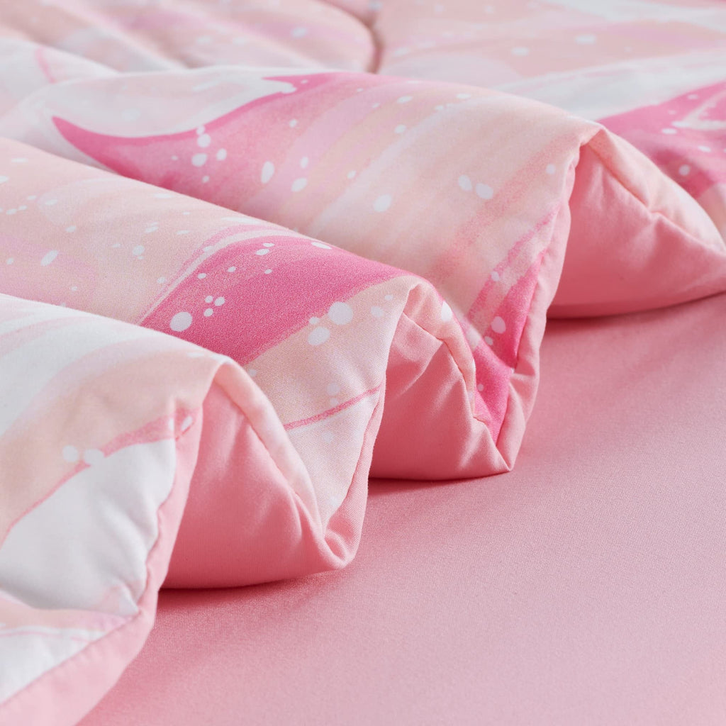 Heavyweight Warmth Kids Twin Bedding Comforter Set - 5 Pieces Super Cute & Soft Bedding Sets & Collections with Comforter, Sheet, Pillow... - Luxurious Quilted Duvet Cover Set Detail