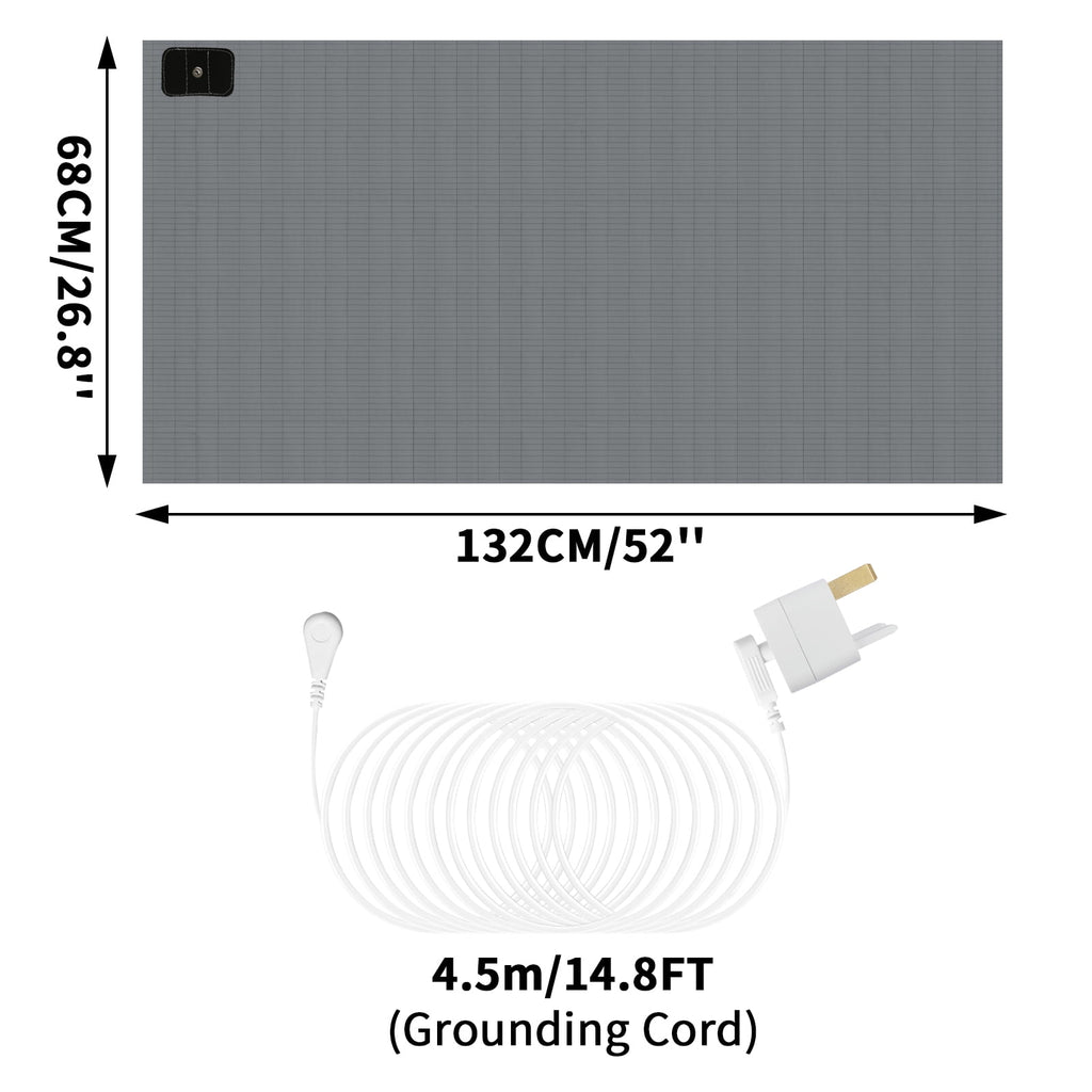 Wrinkle-Resistant Grounding Sheets for All Mattress Sizes, Grounding Mat for Bed 10% Silver Fiber+90% Organic Cotton Grounding Sheets S... - Cooling Hotel Quality Bedding Sheets and Pillowcases Detail