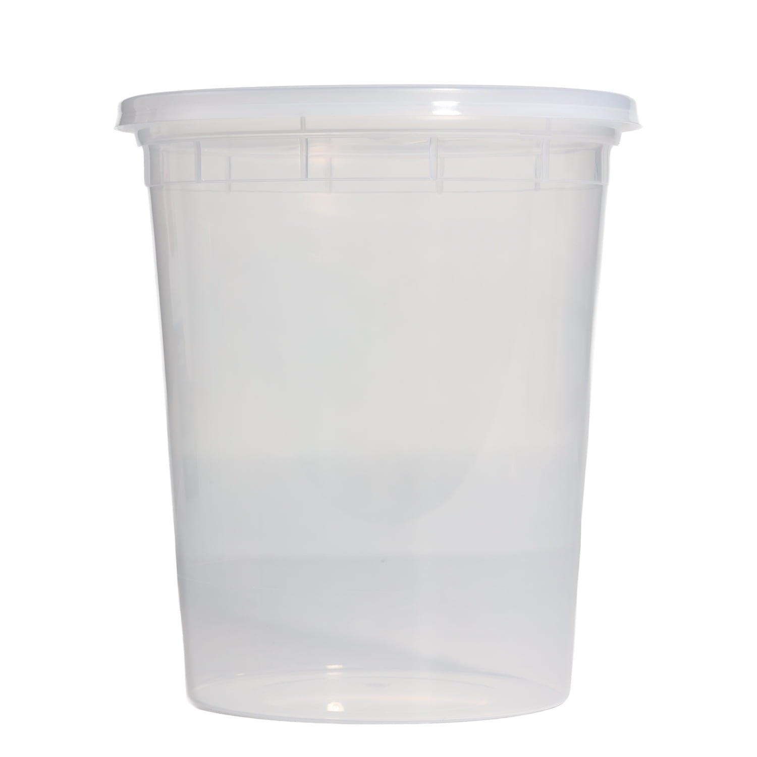 Whimsical Doughnut 40 Piece 32oz Plastic Deli Container, Ideal Use for Meal Prep and Batch Cooking - Playful Star & Heart Shaped Geometric NeeDoh Detail