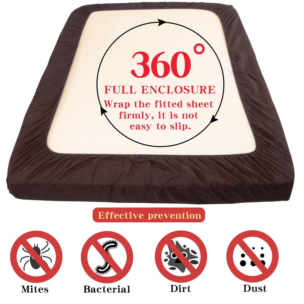 Breathable Luxury Premium 1800 Series Microfiber Queen Fitted Sheet with Deep Pocket, Ultra Soft and Breathable Fitted Bed Sheet, 60x80... - Premium Ultra-Soft Pillowcase Pair for Sleeping Detail