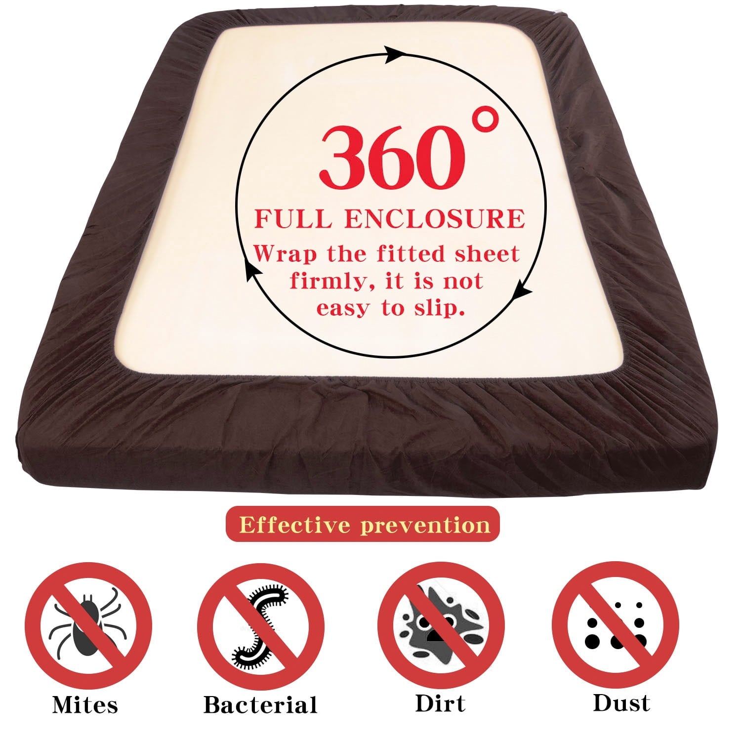 Breathable Luxury Premium 1800 Series Microfiber Queen Fitted Sheet with Deep Pocket, Ultra Soft and Breathable Fitted Bed Sheet, 60x80... - Premium Ultra-Soft Pillowcase Pair for Sleeping Detail
