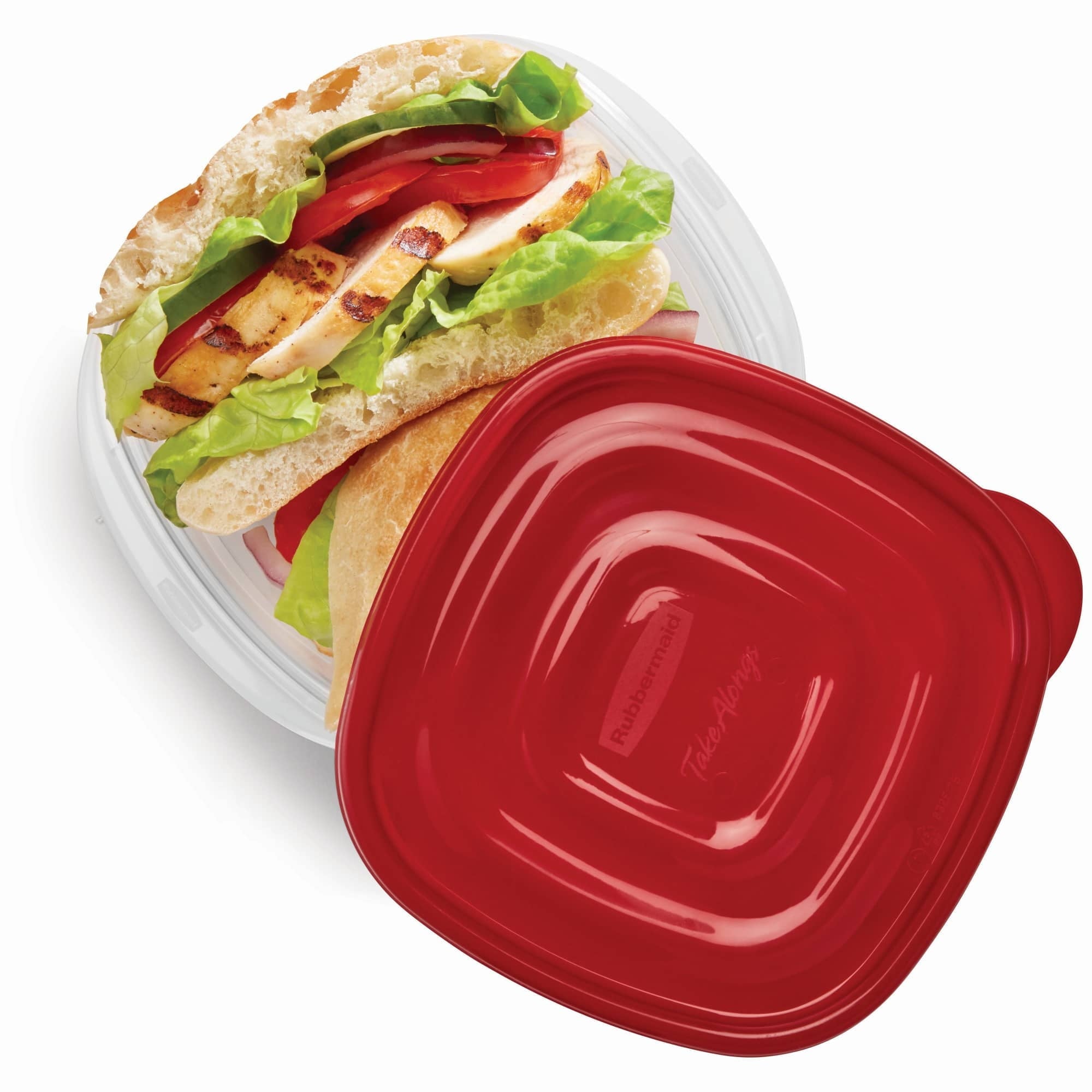 Playful Geometric 2.9-Cup Square Food Storage Containers, Ruby Red, 4 Pack - Deliciously Soft Cupcake Sensory Glob Detail