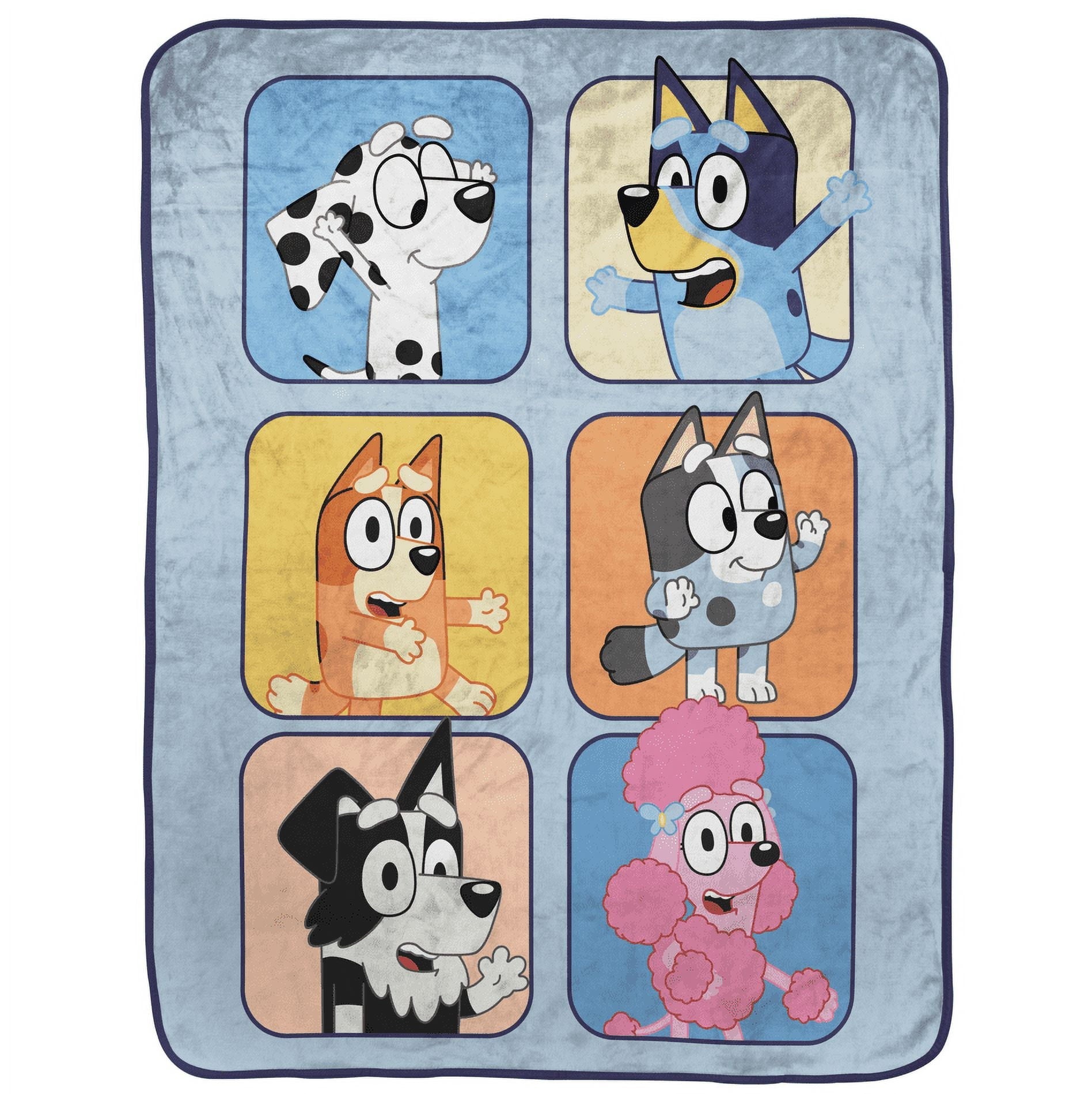 Reversible Sherpa BBC & Friends 40x50 Throw Blanket - Super Soft Reversible Sherpa Flannel Blanket Detail