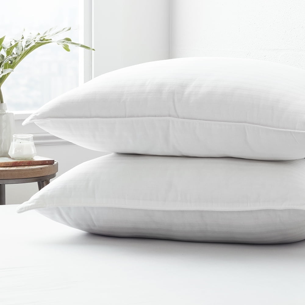 Ergonomic Memory Foam Bed Pillow 2-Pack Standard/Queen Size For All Sleep Styles - Back, Side and Stomach Sleepers - Hotel Quality Plush Sleeping Pillows Detail