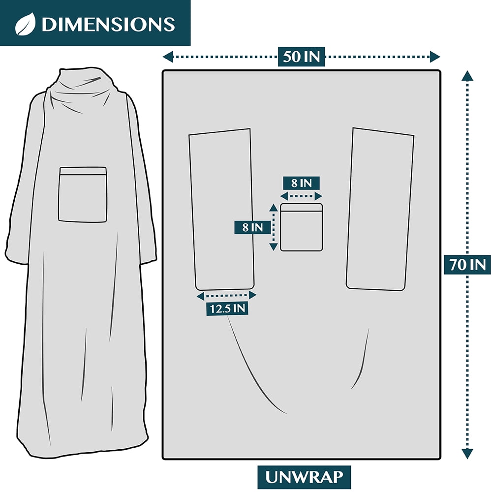 Decorative Knitted Wearable Blanket with Sleeves for Adult Women Men, Cozy Fleece Warm Wrap Throw Blanket with Arms, Pocket, Gifts for C... - Super Soft Reversible Sherpa Flannel Blanket Detail