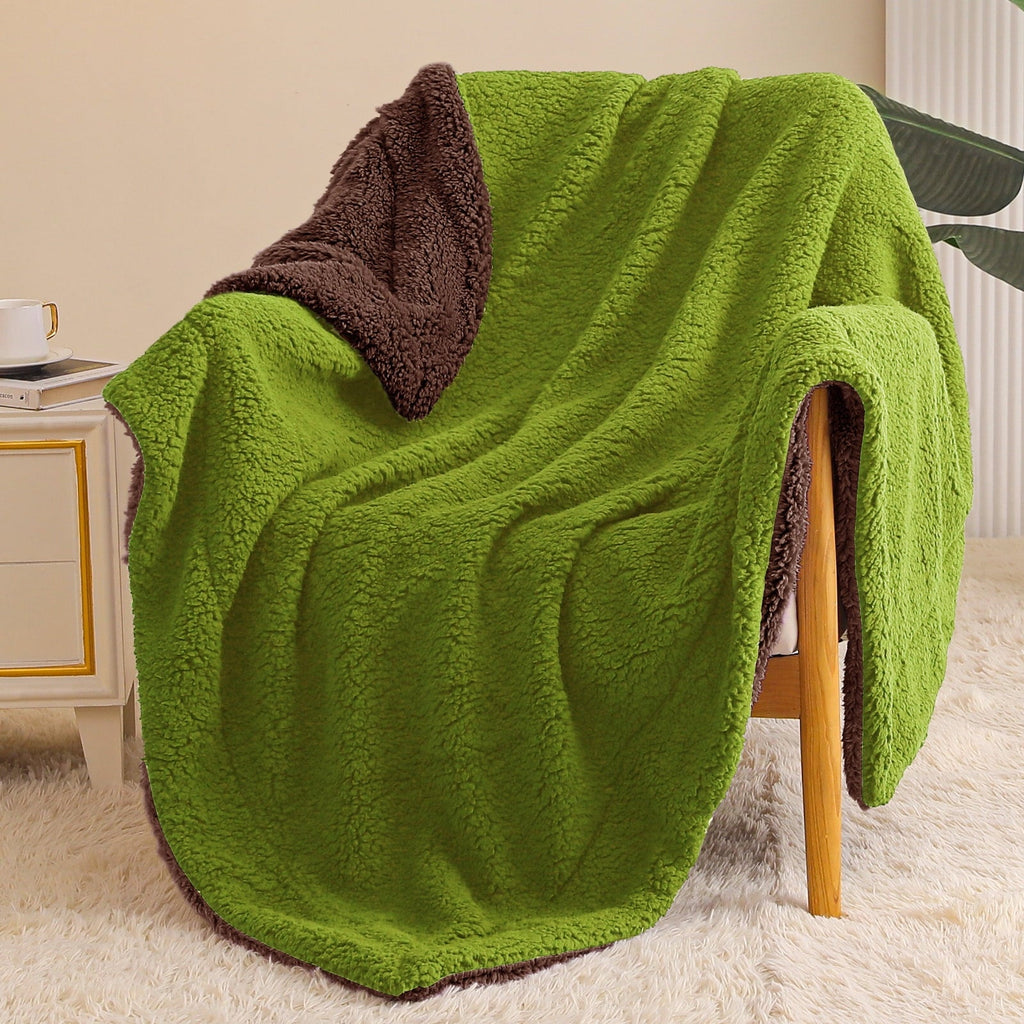 Super Soft Flannel Reversible Sherpa Fleece Throw Blanket for Couch, Soft Plush Blanket for Bed Sofa, Warm Fluffy Blankets for All Seaso... - Luxury Knitted Decorative Throw Blanket with Fringes Detail