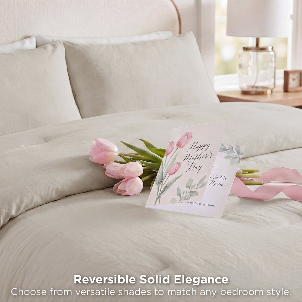 Heavyweight Warmth 3 Pieces Queen Comforter Bedding Set, Beige Bed Comforter Set for All Seasons, 1 Lightweight Prewashed Comforter and ... - Hypoallergenic Ultra-Fluffy Quilt for Winter Detail