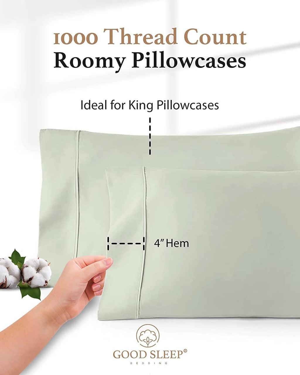 Wrinkle-Resistant Queen Size Flat Sheet Only - Hotel Style 100% Egyptian Cotton Sheet, Soft & Breathable, Sateen Weave 800 Thread Count... - Luxury Bed Sheet Set with Deep Pockets Detail