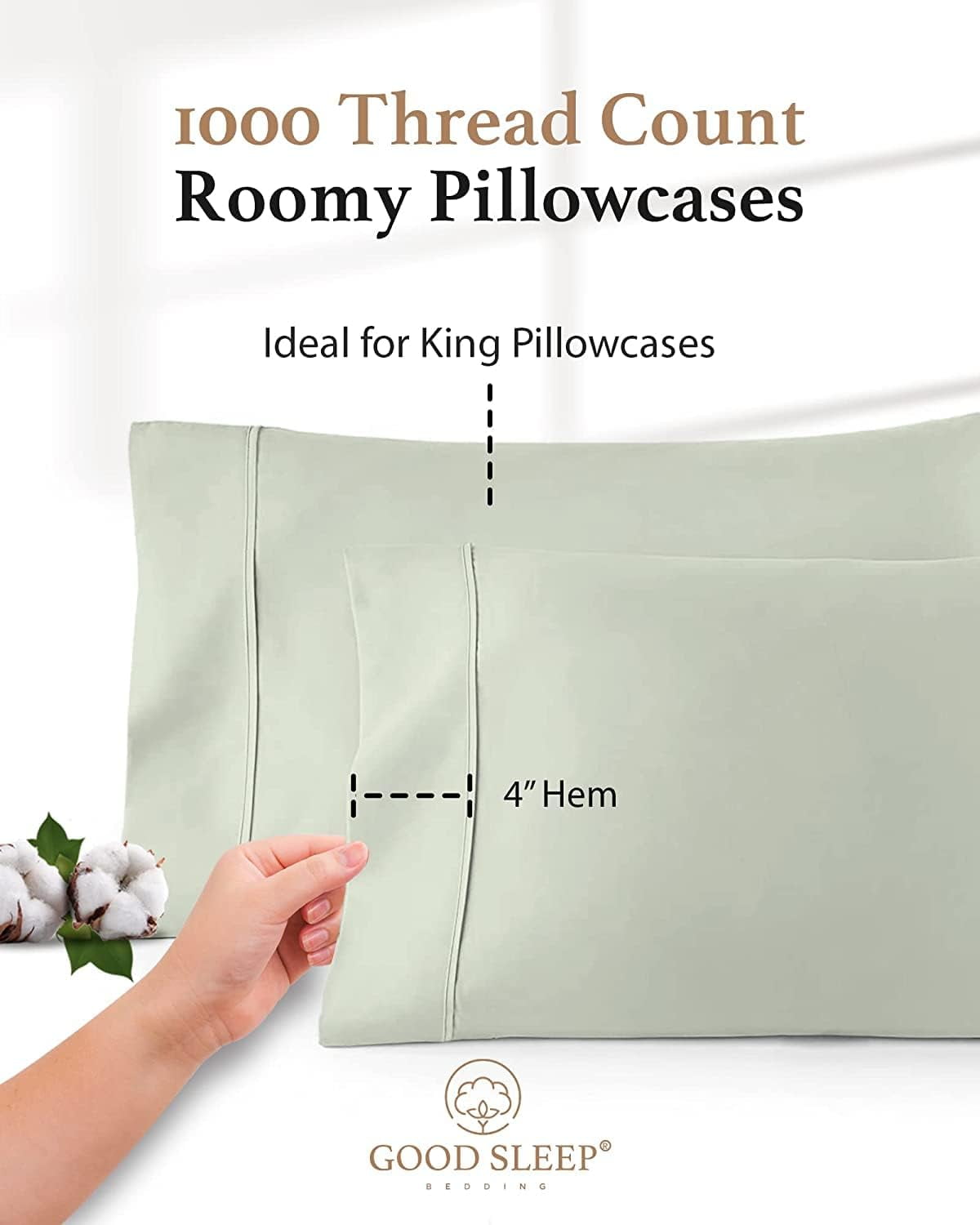 Wrinkle-Resistant Queen Size Flat Sheet Only - Hotel Style 100% Egyptian Cotton Sheet, Soft & Breathable, Sateen Weave 800 Thread Count... - Luxury Bed Sheet Set with Deep Pockets Detail