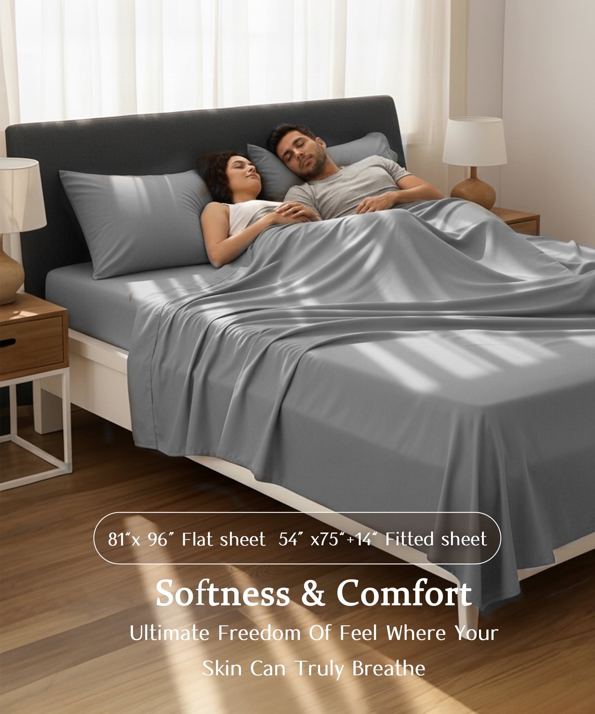 Ultra-Soft Full Size 4 Piece Sheet Set, Comfy Breathable Cooling Bed Sheets Set, Hotel Luxury Bedding, Deep Pockets, Ultra-Soft,... - Premium Ultra-Soft Pillowcase Pair for Sleeping Detail
