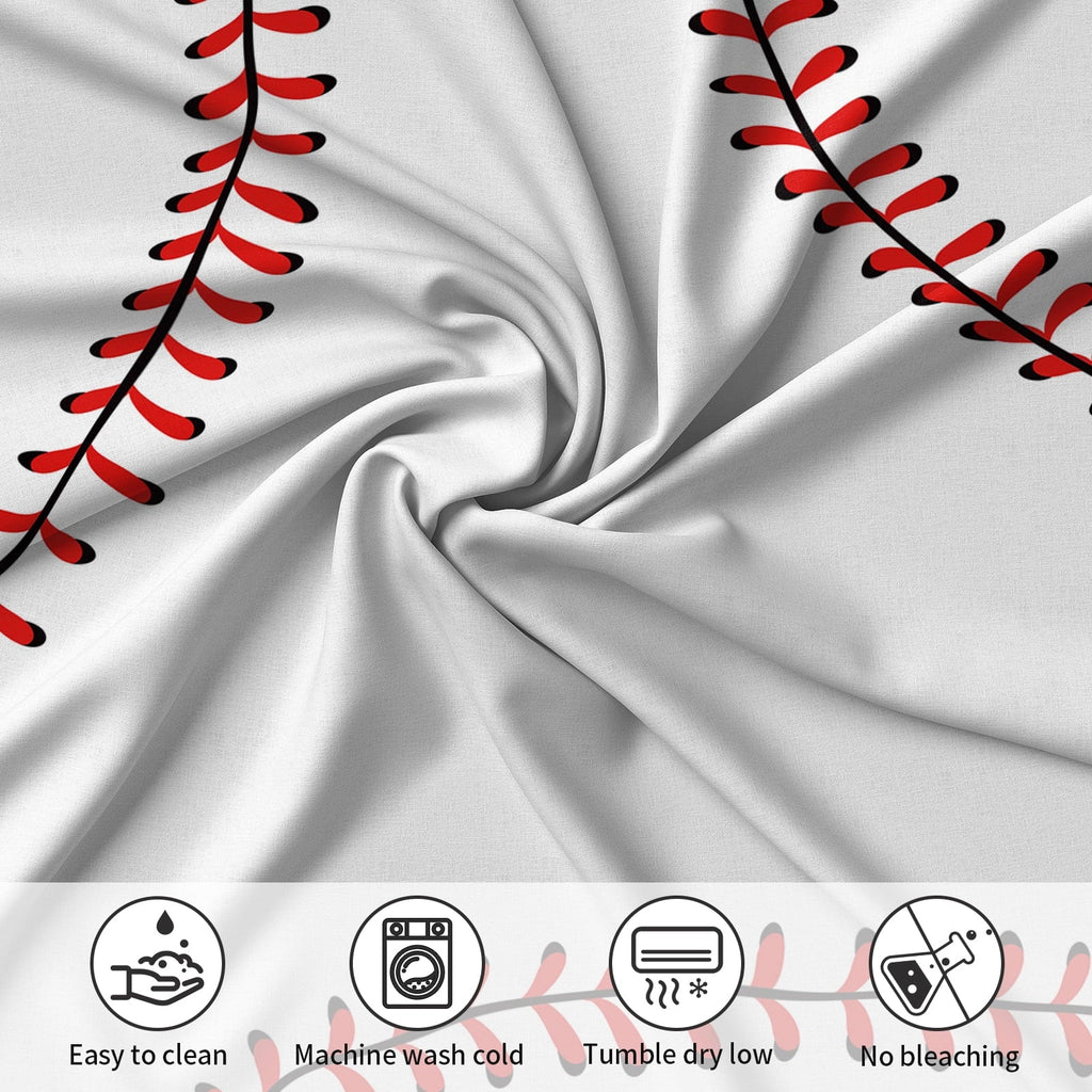 Wrinkle-Resistant Baseball Sheet Set Sports Theme Bedding Set for Kids 3D Baseball Pattern Bed Sheets Baseball Games Bed Sheet Set Room... - Breathable Egyptian Cotton Flat & Fitted Sheets Detail