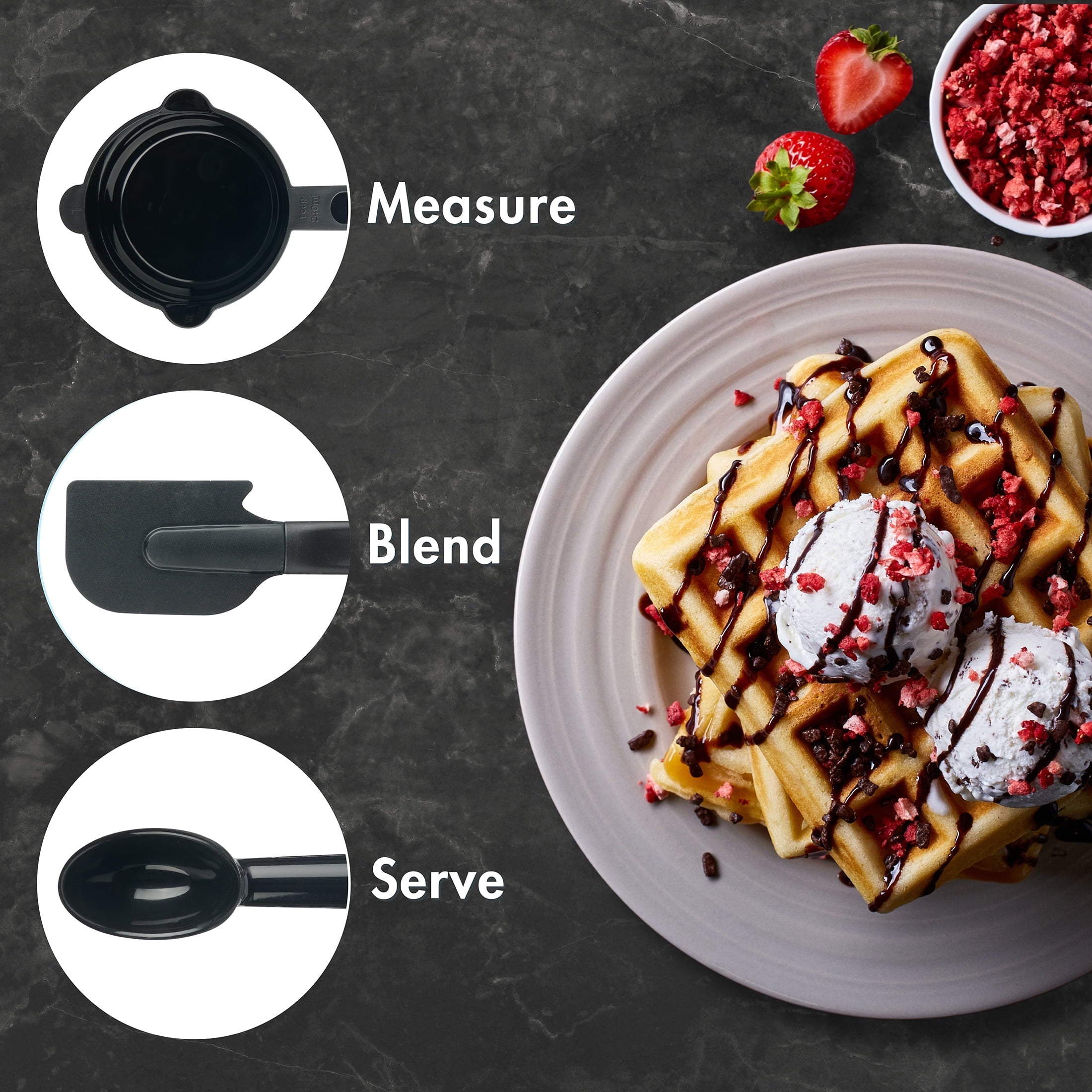 Seamless One-Piece 36 Piece Kitchen Gadget Set with Kitchen Cooking Utensils, and Drawer Organizer, Black - Durable Turner & Ladle Utensil Set for Home Chefs Detail