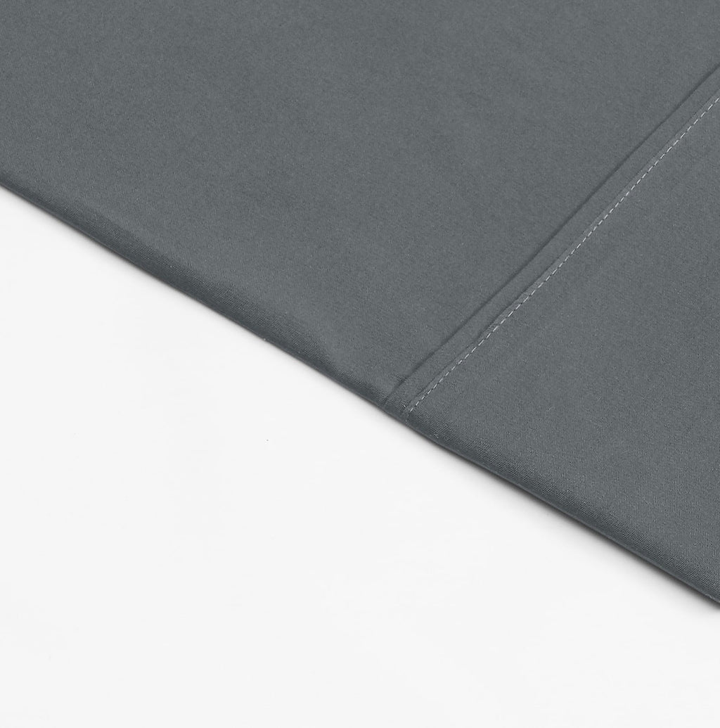 Premium Egyptian Cotton Super Soft Brushed Microfiber Bed Sheet Set, Soothing Gray, Queen, 4 Piece - Cooling Hotel Quality Bedding Sheets and Pillowcases Detail