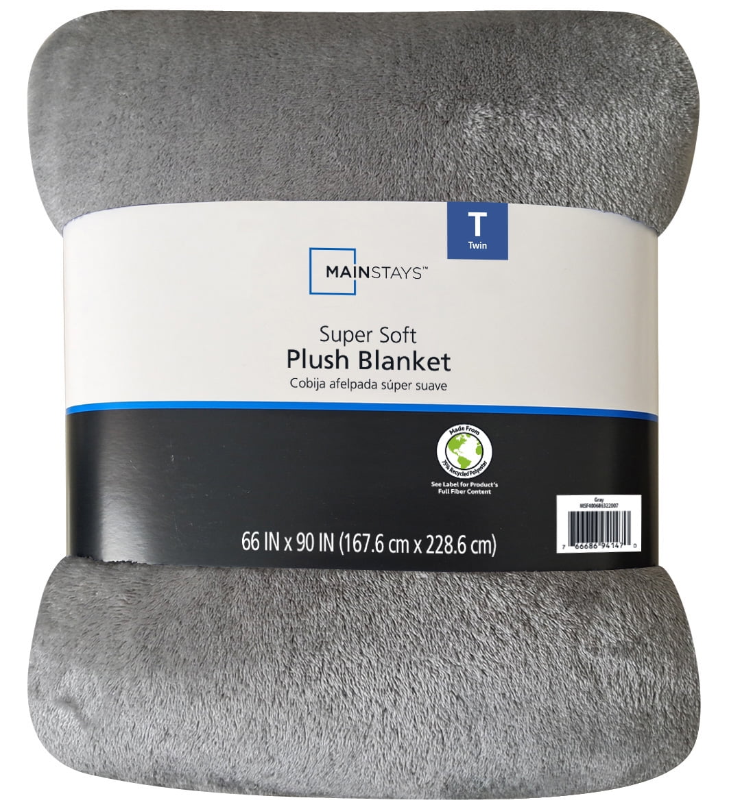 Cozy Fleece Super Soft Plush Blanket, Gray, Twin, Adult/Teen - Cozy Fleece Throw Blanket for Couch & Bed Detail