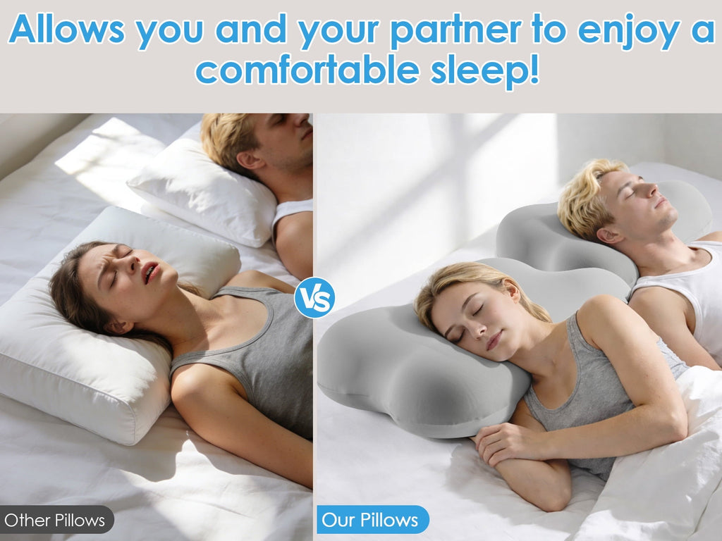 Hotel Collection Cervical Pillow Orthopedic Cervical Pillow for Neck Pain Relief, Memory Foam Bed Pillow with Pillowcase, Contour Bed ... - Ergonomic Memory Foam Pillow for Neck Pain Support Detail