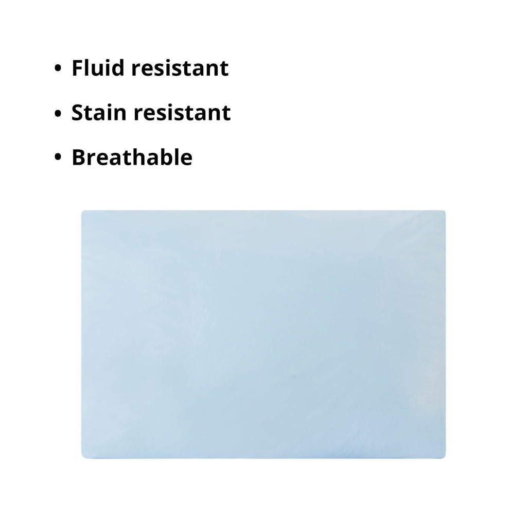 Ergonomic Memory Foam Reusable Water-Resistant Soft Polyester Fill Blue Bed Pillow, 19" x 25", 1 Ct - Hotel Quality Plush Sleeping Pillows Detail