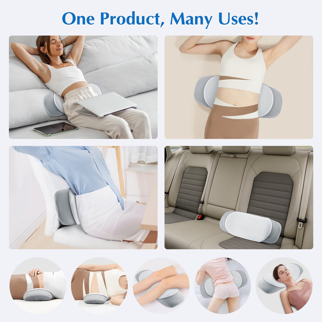 Orthopedic Support Lumbar Support Pillow for Bed Memory Foam Lower Back Pain Relief, Adjustable Waist Pillow for Sleeping & Side Sleeper... - Hotel Quality Plush Sleeping Pillows Detail