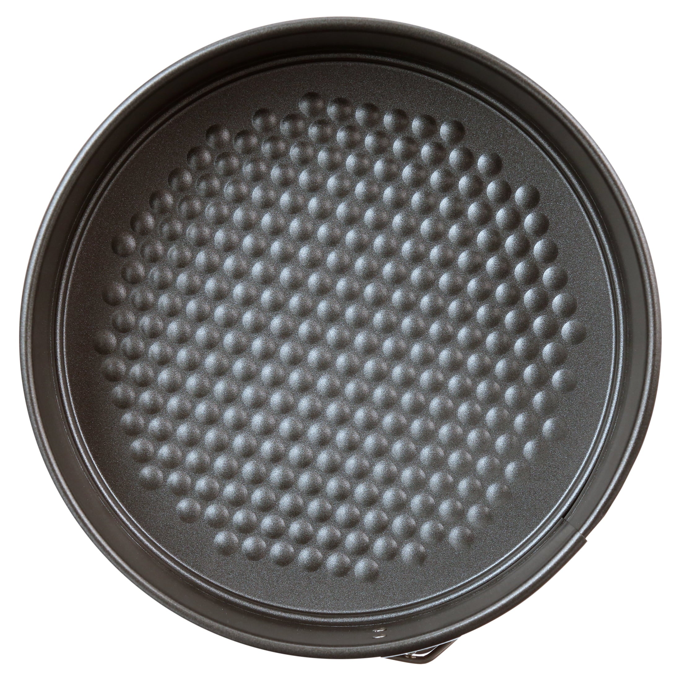Ergonomic Manual 8", 9", 10" Round Nonstick Carbon Steel Springform Cake Pans, Gray, Set of 3 - Innovative Kitchen Helper for Modern Cooking Detail