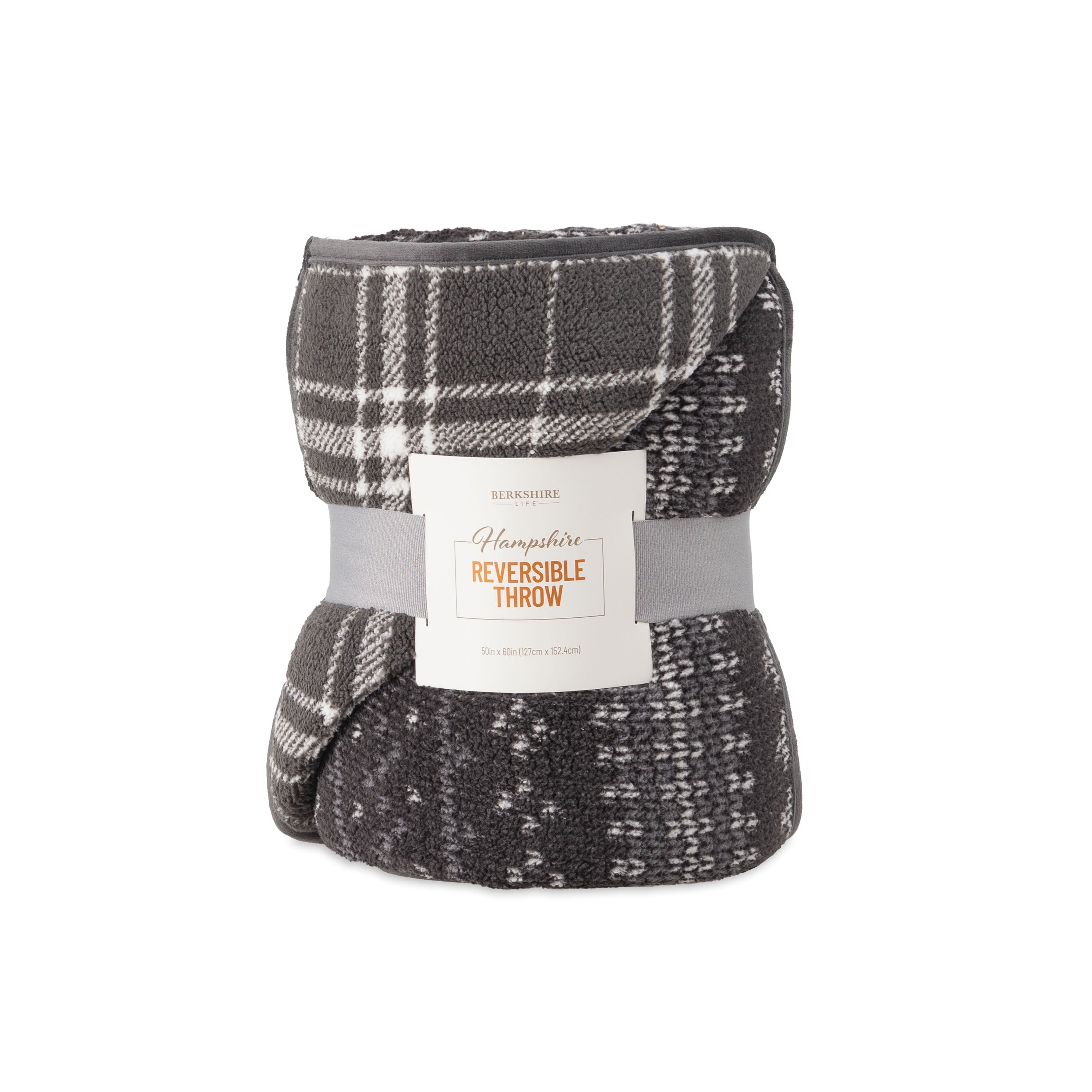 Super Soft Flannel Berkshire Life Reversible Printed Hampshire Soft Throw Blanket, Glacier Fair Isle - Super Soft Reversible Sherpa Flannel Blanket Detail
