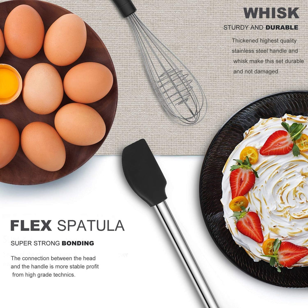 Seamless One-Piece Kitchen Utensil Set-Silicone Cooking Utensils-33 Kitchen Gadgets & Spoons for Nonstick Cookware-Silicone and Stainles... - Premium Stainless Steel Cooking Utensil for Non-Stick Pots Detail