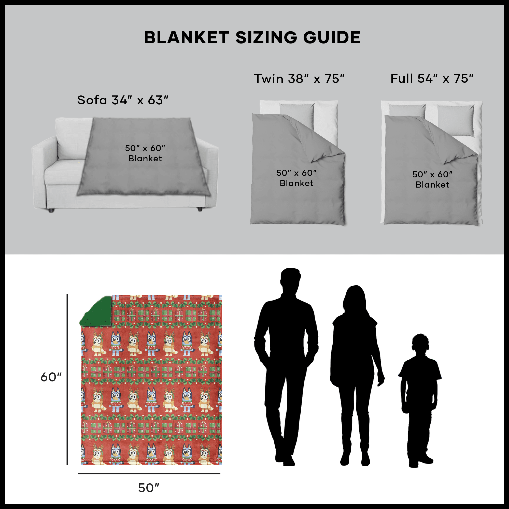 Lightweight Warm Holidays are Nice Silk Touch Throw Blanket with Sherpa Reverse 50 x 60 inches - Super Soft Reversible Sherpa Flannel Blanket Detail