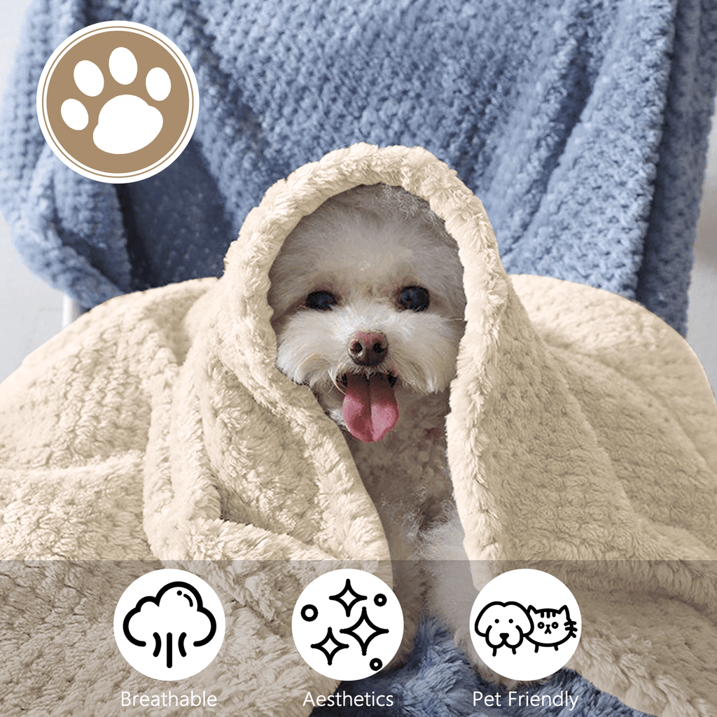 Reversible Sherpa Ultra Soft Throw Blanket, Warm Cozy Blankets for Couch Bed Chair, Breathable and Lightweight Blankets for All Seasons... - Luxury Knitted Decorative Throw Blanket with Fringes Detail