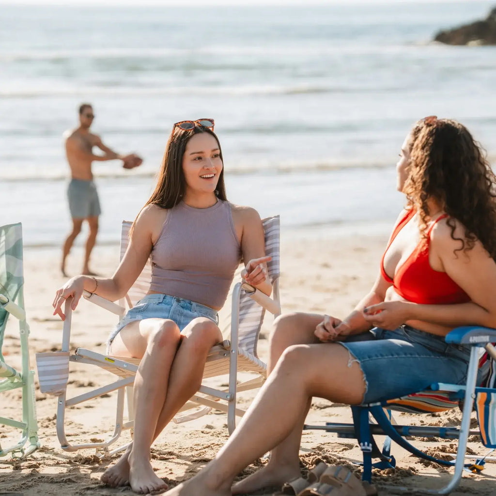 Patented Spring-Action Beach Rocker - Choice 712 - Heavy-Duty Kickback Rocker with Beverage Holder Detail
