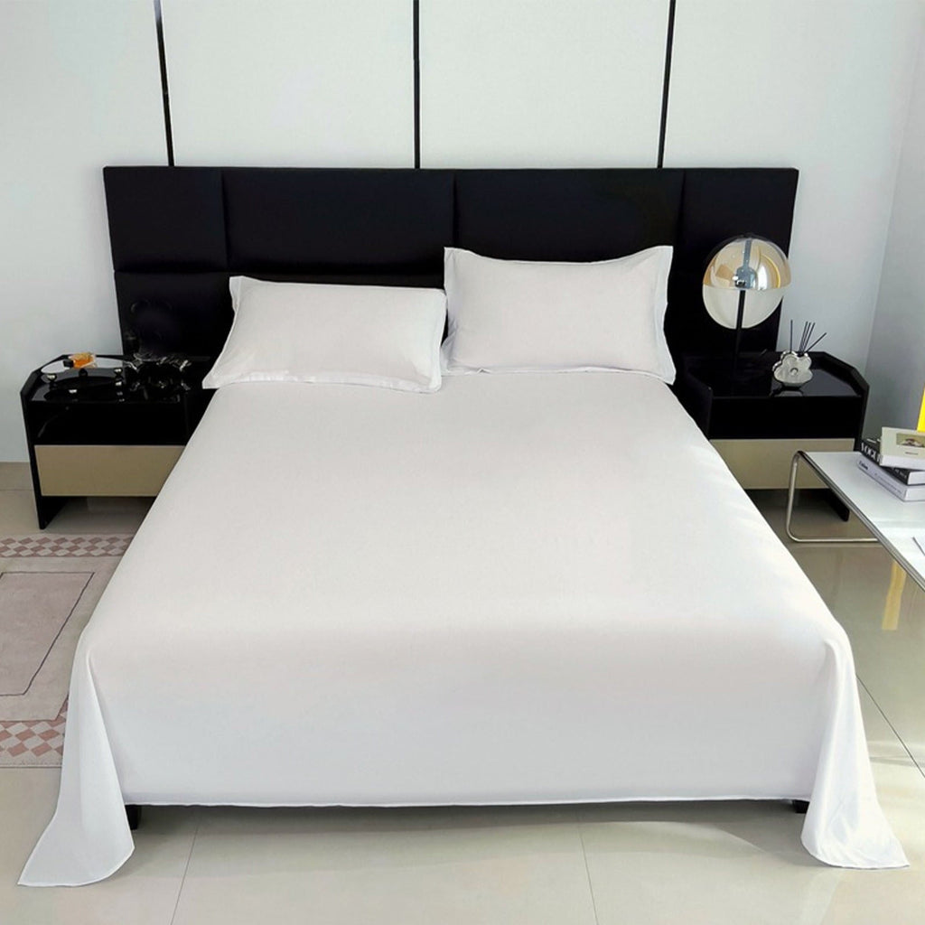 Premium Egyptian Cotton Color Twin Size Flat Sheet - Hotel Quality Top Flat Bed Sheet Only, Ultra Soft, Comfy, Breathable & Cooling - Fade & ... - Breathable Egyptian Cotton Flat & Fitted Sheets Detail