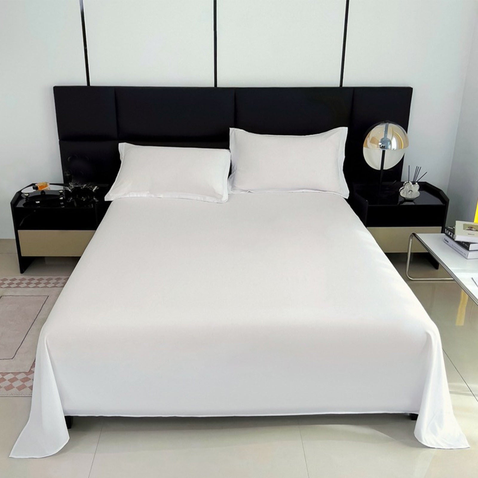 Premium Egyptian Cotton Color Twin Size Flat Sheet - Hotel Quality Top Flat Bed Sheet Only, Ultra Soft, Comfy, Breathable & Cooling - Fade & ... - Breathable Egyptian Cotton Flat & Fitted Sheets Detail