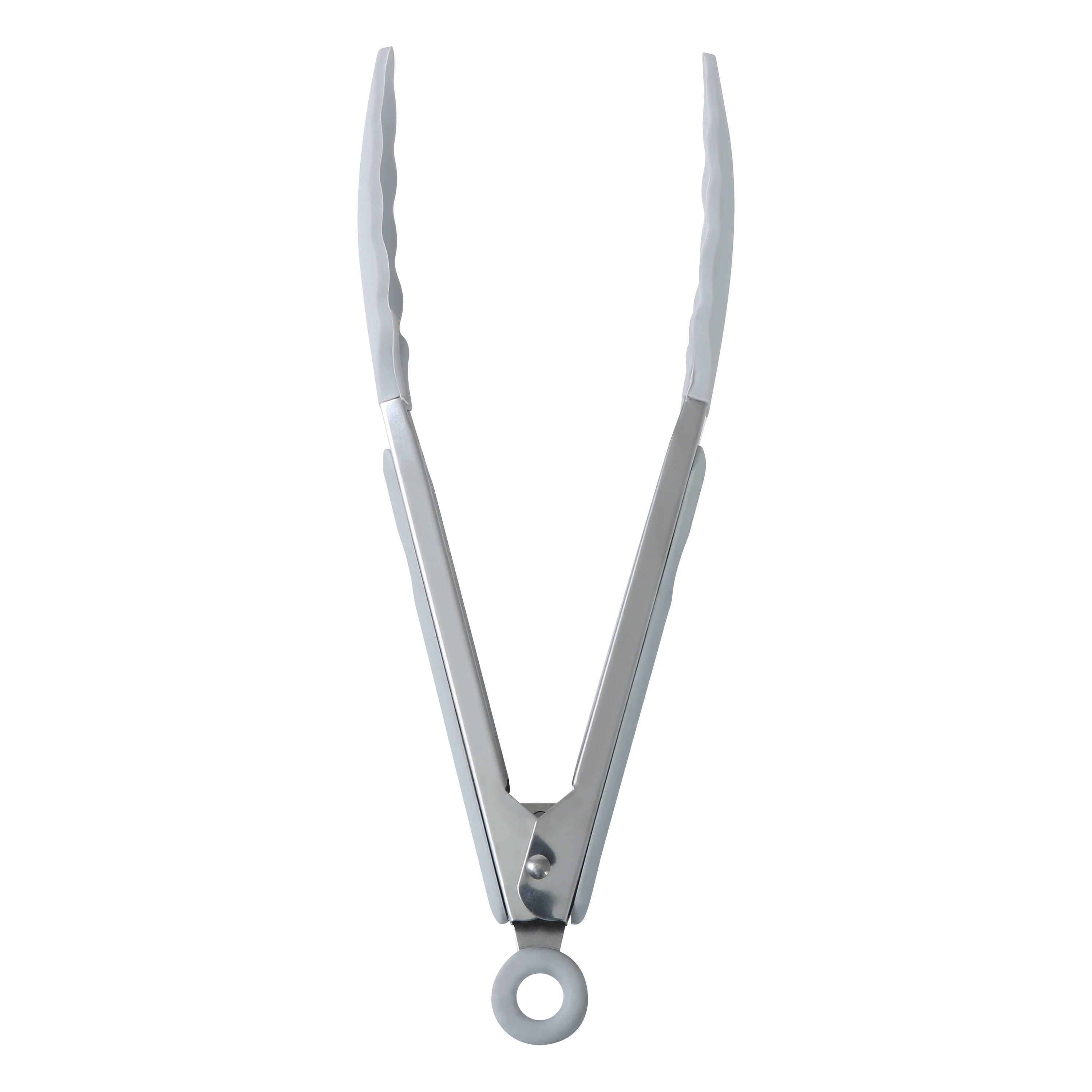 High-Precision 9" Stainless Steel and Silicone Locking Tongs, Soft Grip Handle, Grey Flannel - Multi-Purpose Hand Tool for Daily Meal Prep Detail