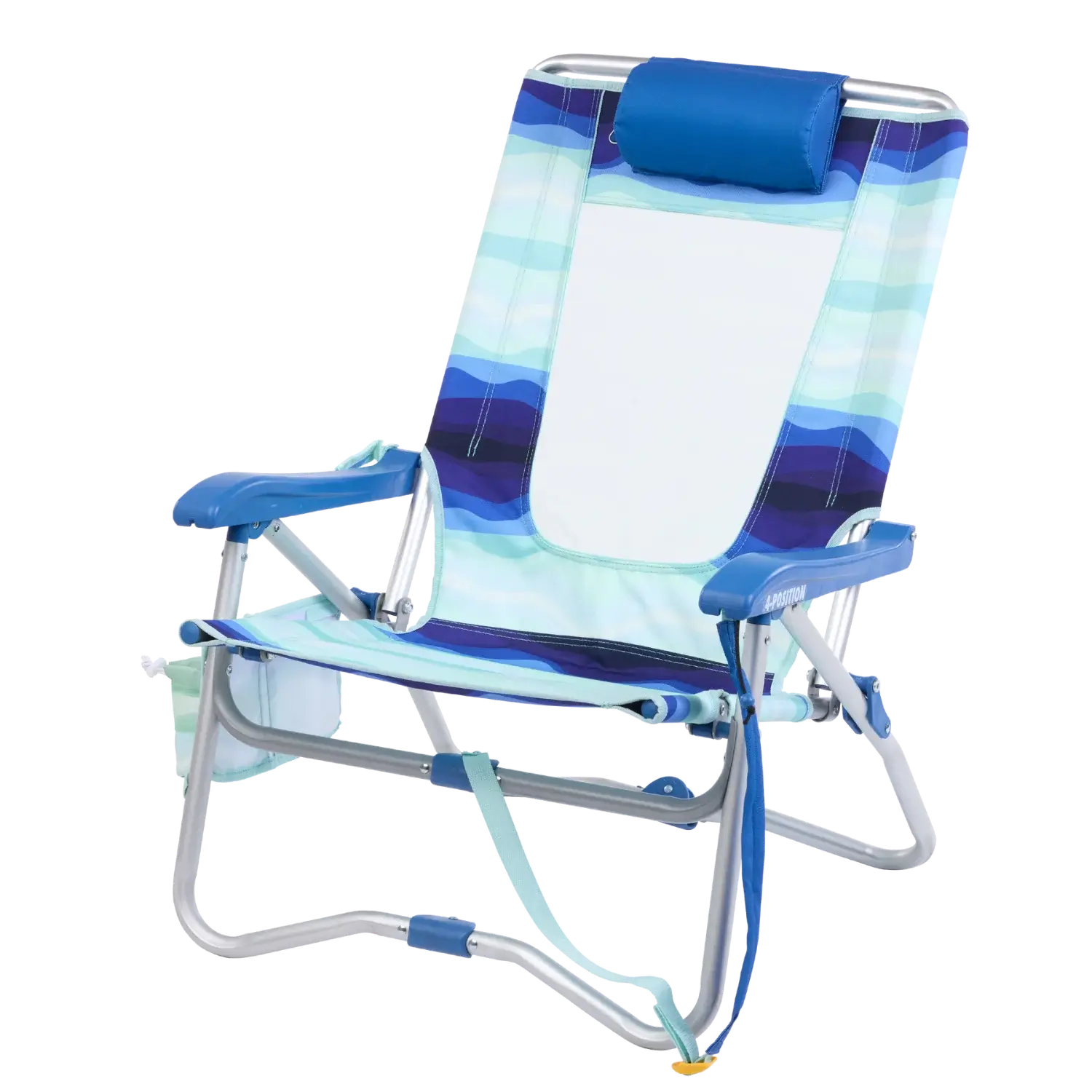 Backpack Travel Bi-Fold Beach Chair - Choice 601 - Rust-Resistant Aluminum Sand-Friendly Lounge Chair Detail