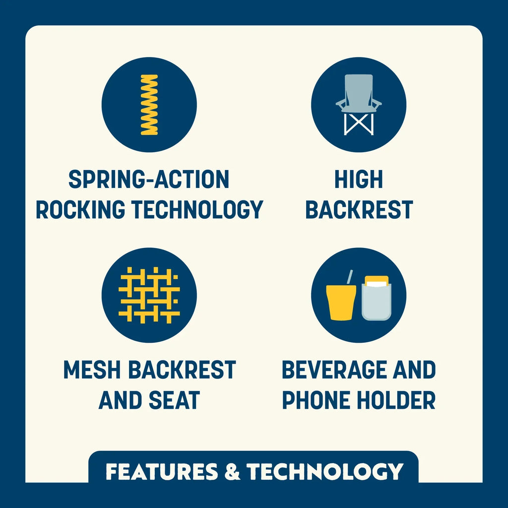 Smooth Motion BreezeRocker - Choice 504 - Freestyle Rocker Portable Outdoor Folding Chair Detail
