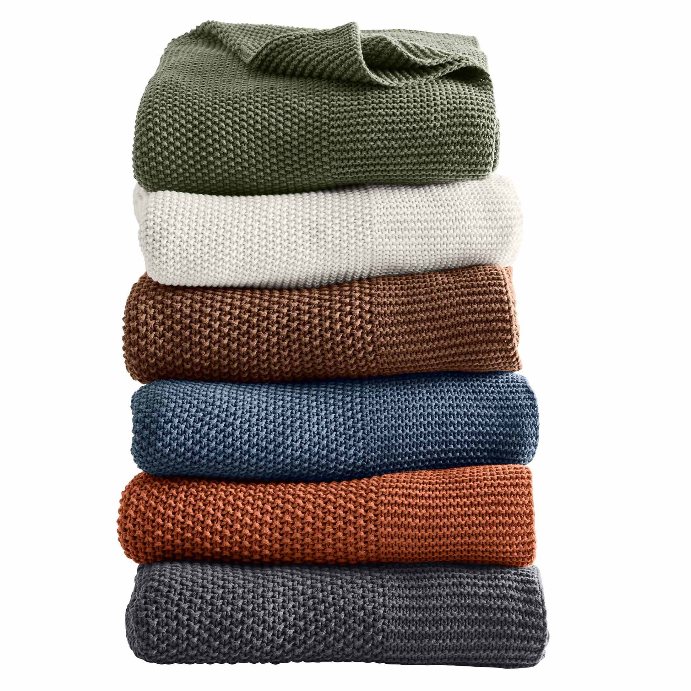 Lightweight Warm Chunky Knit Papyrus Throw, Cotton-Blend, 50"x60", 2.3 lb, All Ages - Lightweight Plush Warm Blanket for All Seasons Detail