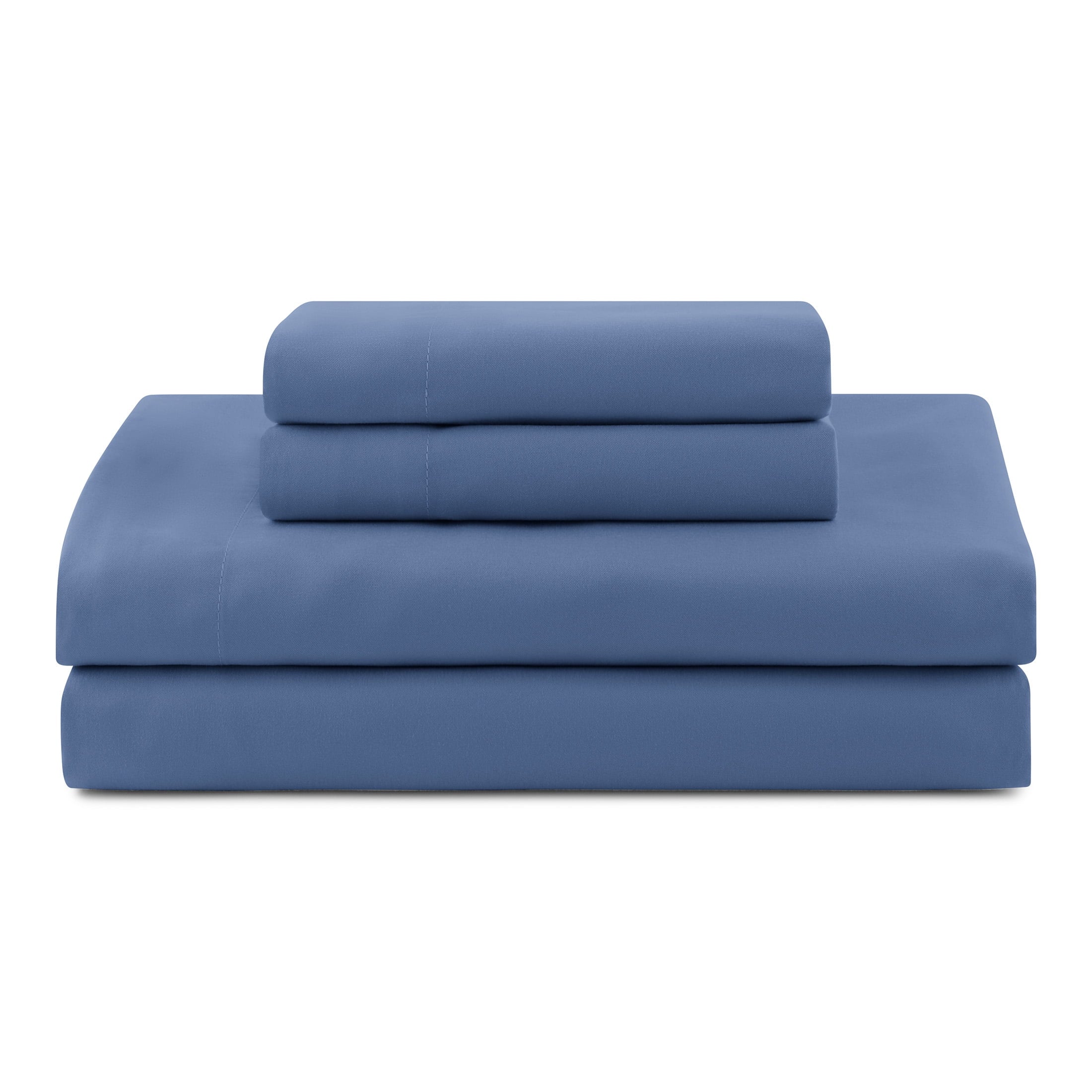All-Season All in One Reversible Comforter and Sheet Set- 7 Piece, Queen, Blue Pinstripe - Hypoallergenic Ultra-Fluffy Quilt for Winter Detail