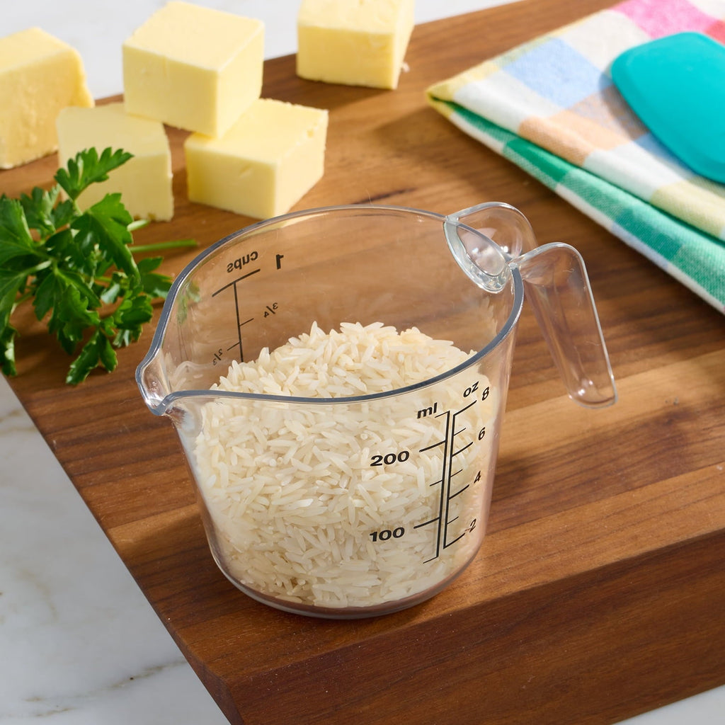 Innovative 1 Cup Large Spout Plastic Measuring Cup, Clear - Kitchen Gadget Tool for Quick Food Prep Detail