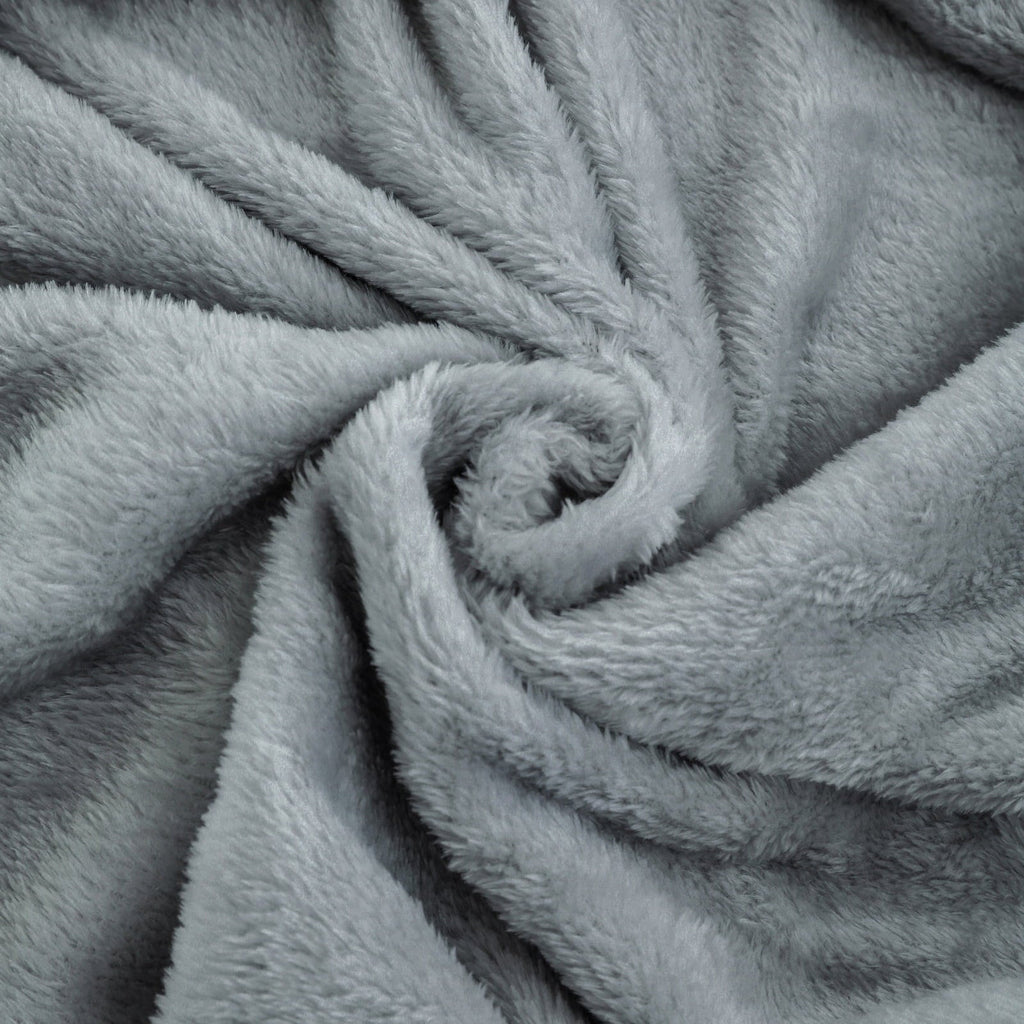 Cozy Fleece Super Soft Plush Blanket, Gray, Twin, Adult/Teen - Cozy Fleece Throw Blanket for Couch & Bed Detail