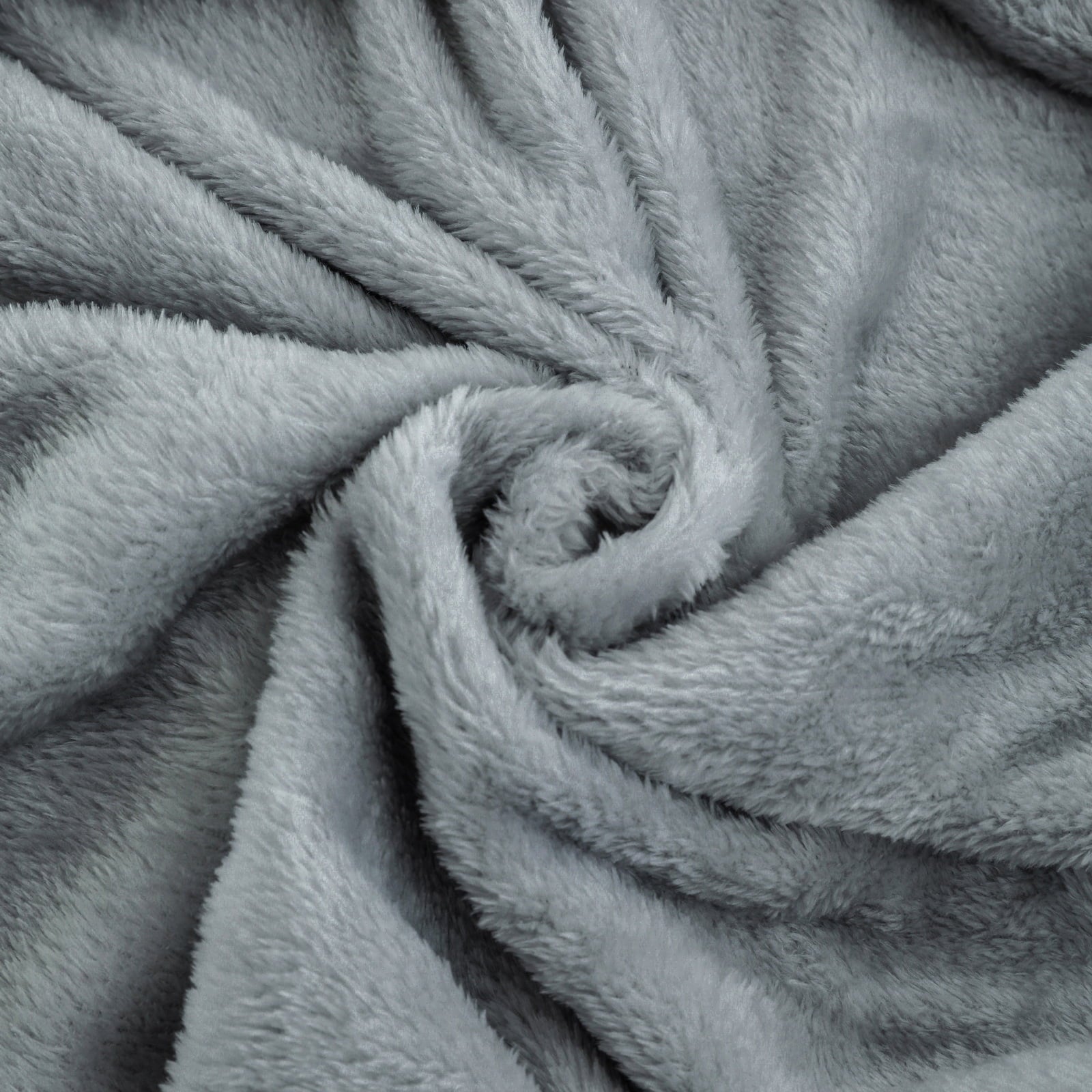 Cozy Fleece Super Soft Plush Blanket, Gray, Twin, Adult/Teen - Cozy Fleece Throw Blanket for Couch & Bed Detail