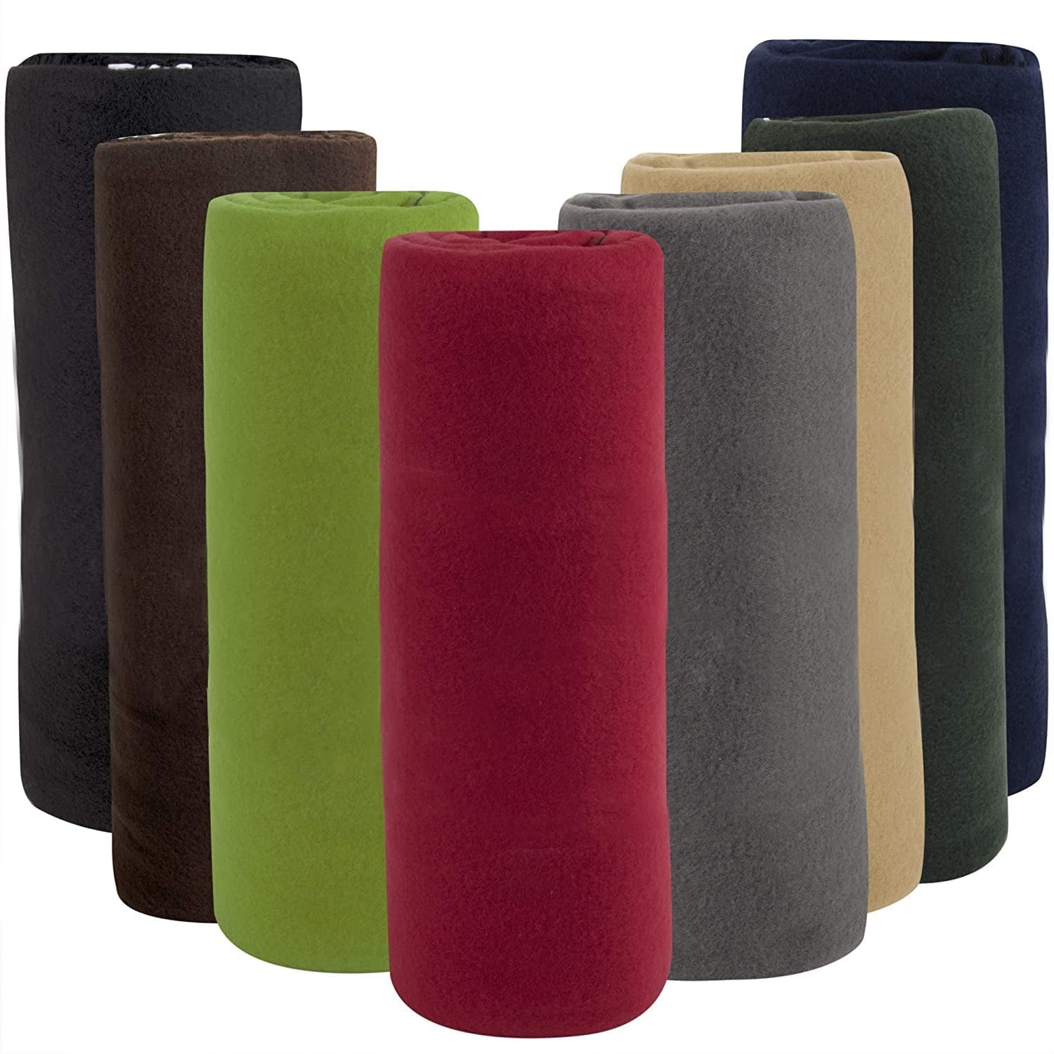 Decorative Knitted 24 pack Trail maker 60”L x 50”W Solid Color Hypoallergenic Fleece Throw Blankets in Assorted Colors - Lightweight Plush Warm Blanket for All Seasons Detail
