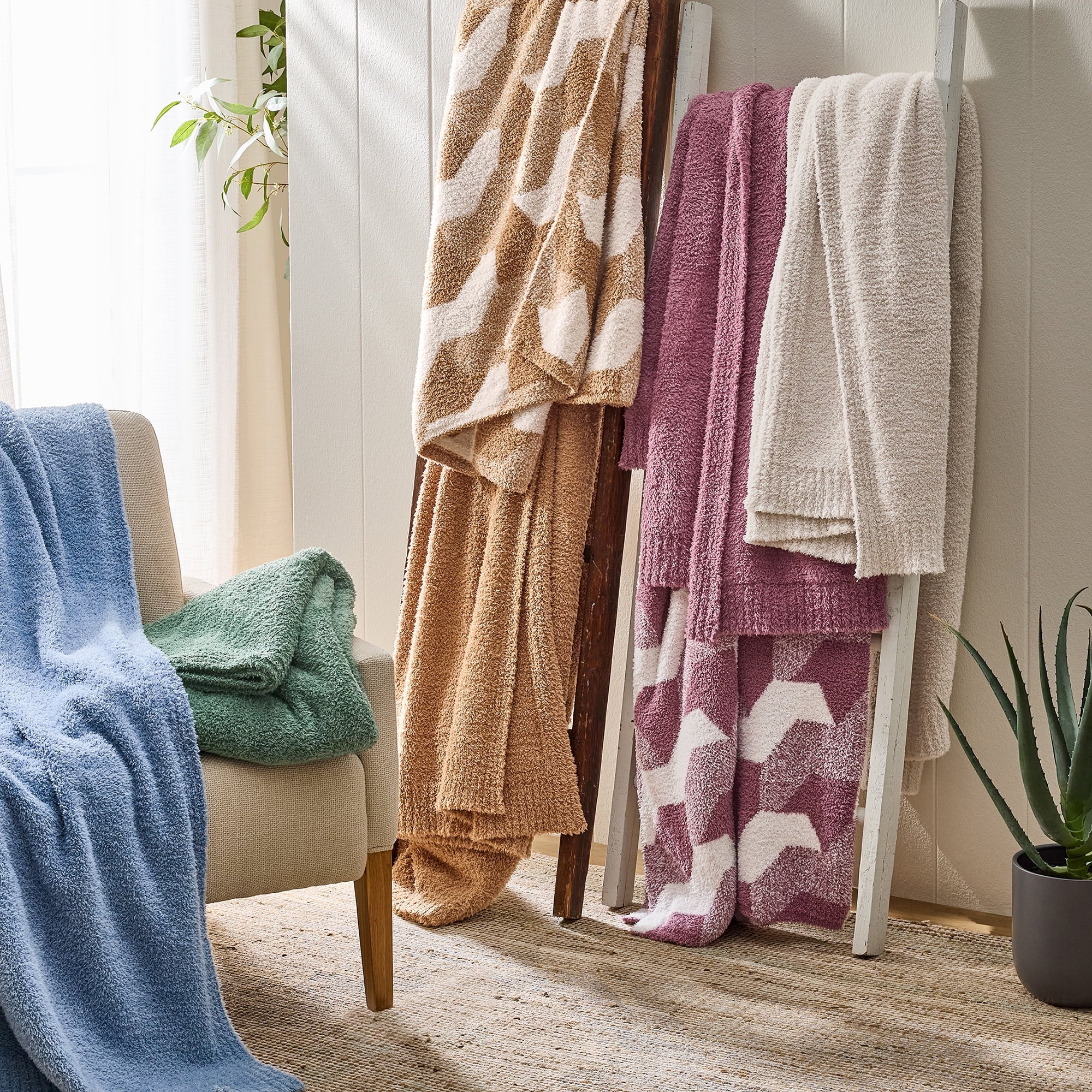 Super Soft Flannel Cozy Knit Throw, Dark Caramel, 50x72" - Luxury Knitted Decorative Throw Blanket with Fringes Detail