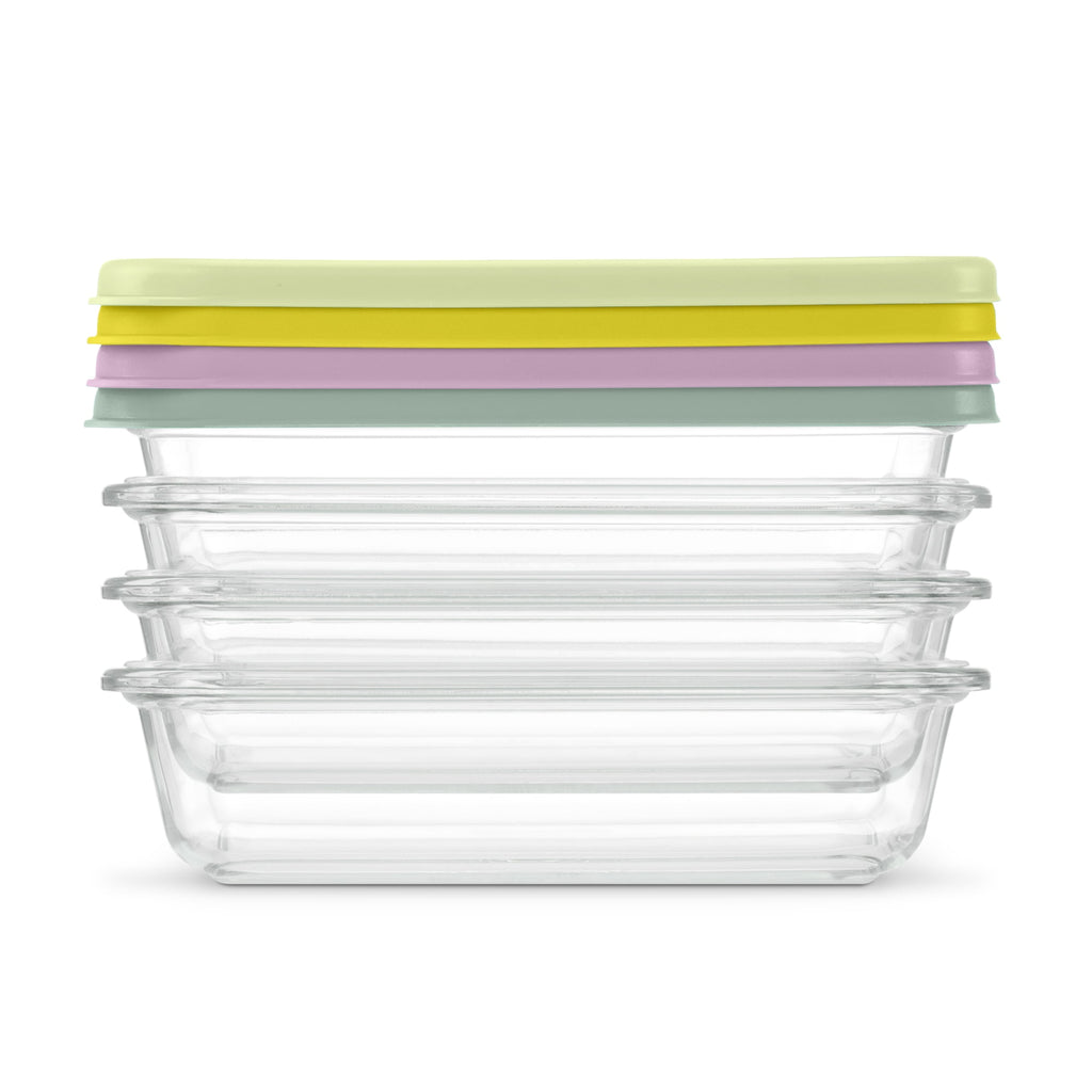 Playful Geometric Everyday 4.5 Cup Glass Meal Prep Set - Fun Food Fidget Cookie Squishable Toy Detail