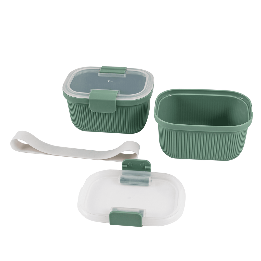 Playful Geometric Food Storage Snack Container, Plastic, Rectangle, Green, 19oz Capacity, Best Used for On-the-Go Snacks and Small Port... - Fun Food Fidget Cookie Squishable Toy Detail